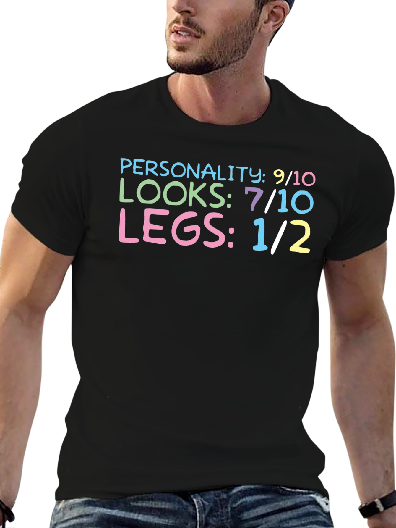 Funny Personality Looks Legs Graphic T-Shirt