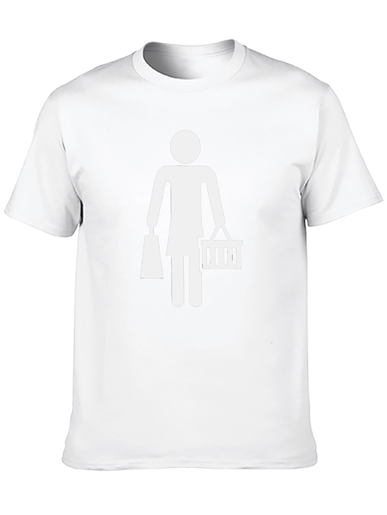 Woman Shopping Graphic Tee - Black