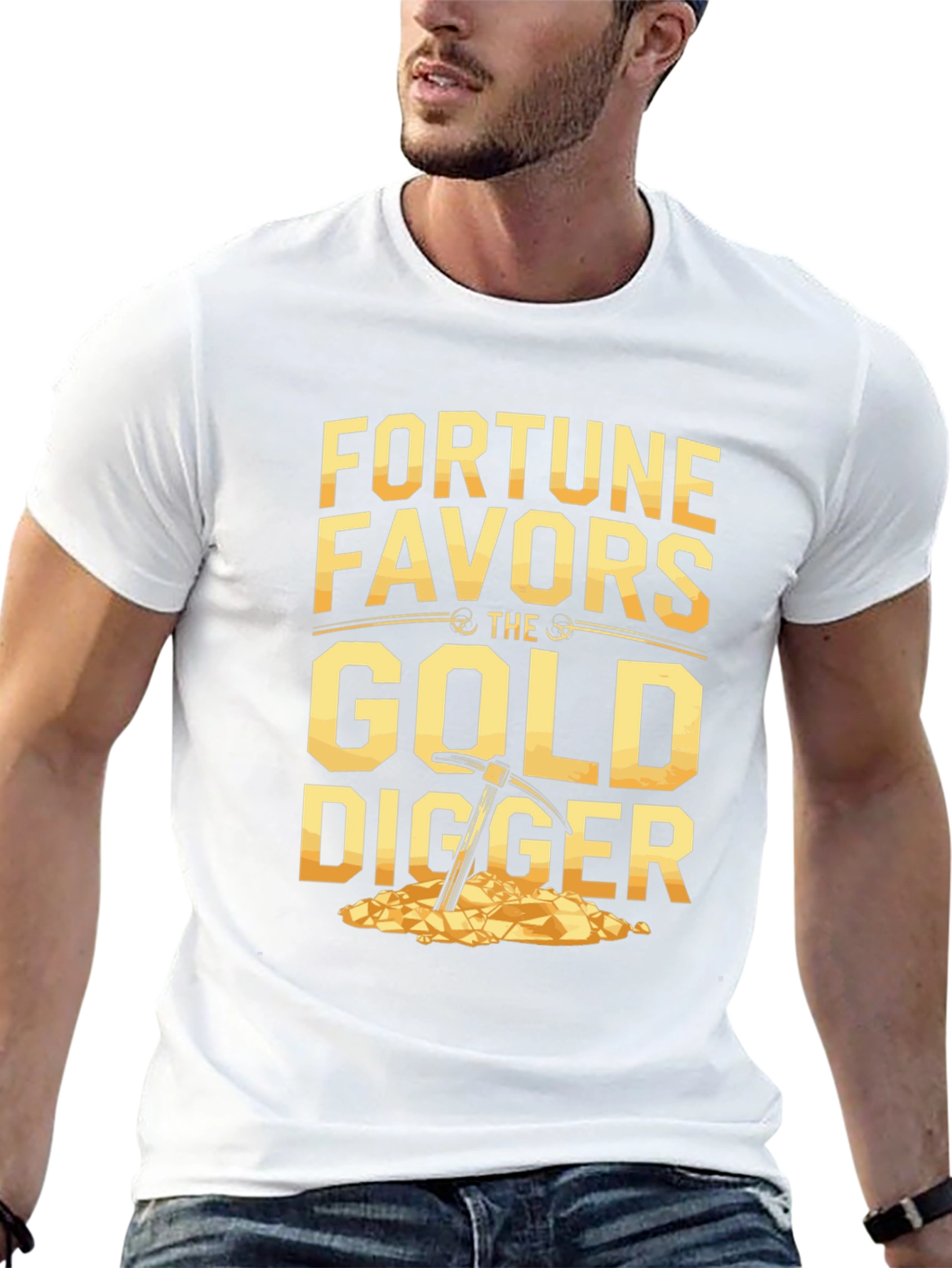 Fortune Favors Gold Digger T-Shirt - Black