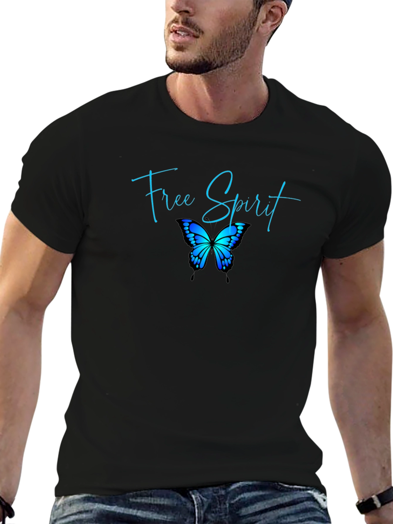 Free Spirit Butterfly Graphic T-Shirt