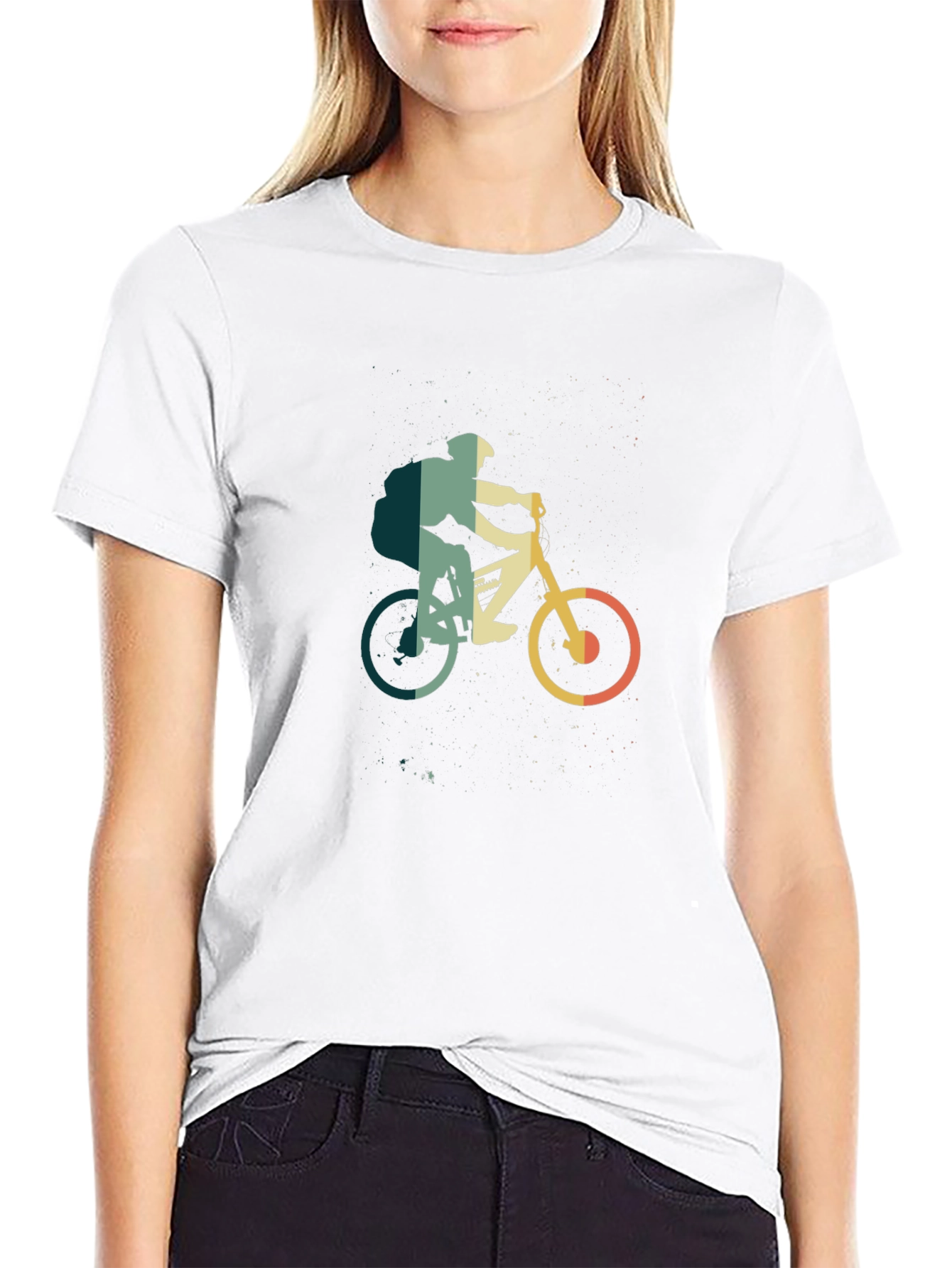 Mountain Biker Graphic Tee - Retro Style