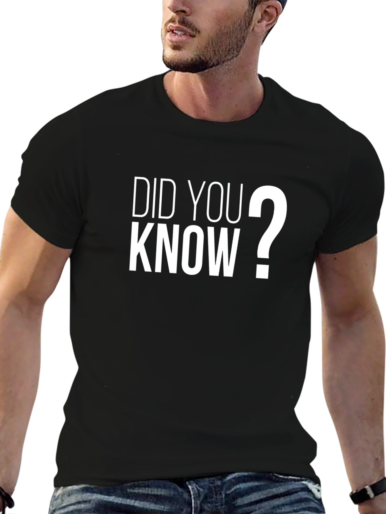 Did You Know? Black Graphic T-Shirt
