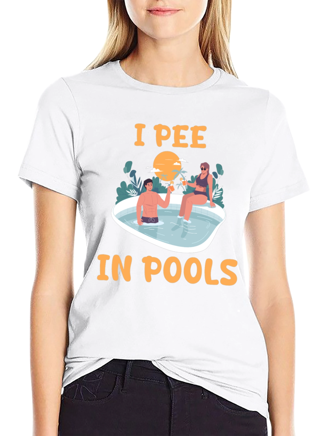 I Pee in Pools T-Shirt Funny Graphic Tee