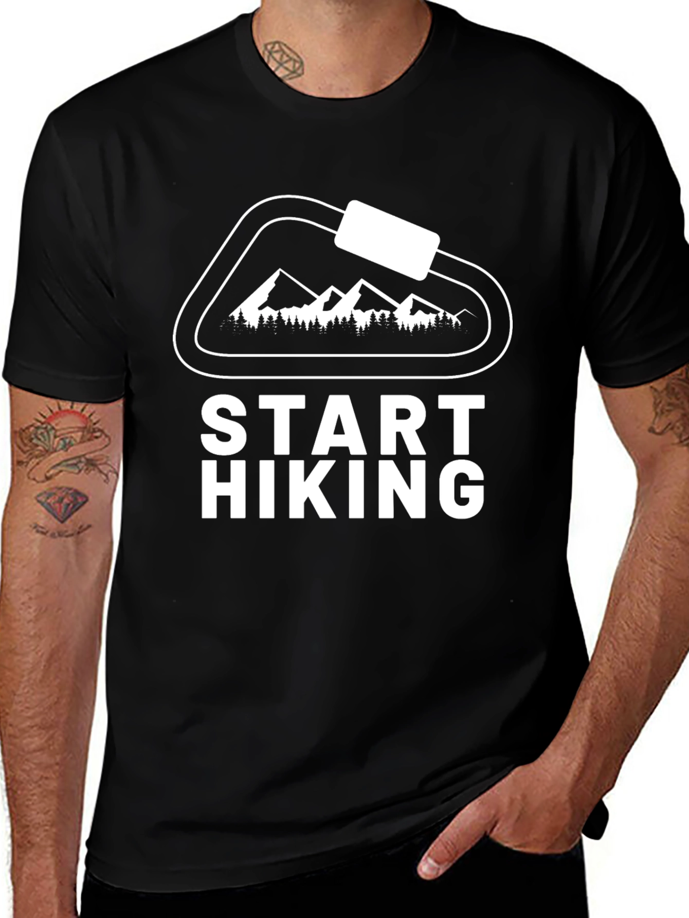 Start Hiking Graphic Tee - Mountain Adventure