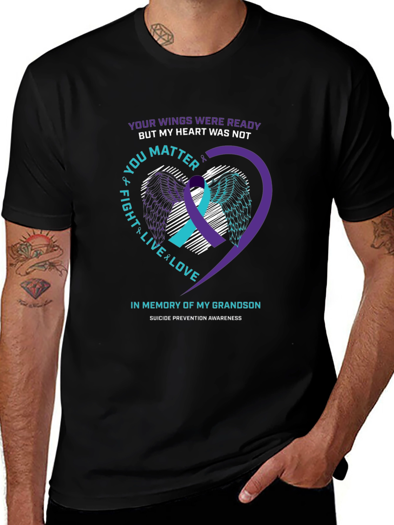 Suicide Prevention Awareness T-Shirt - Grandson Memorial