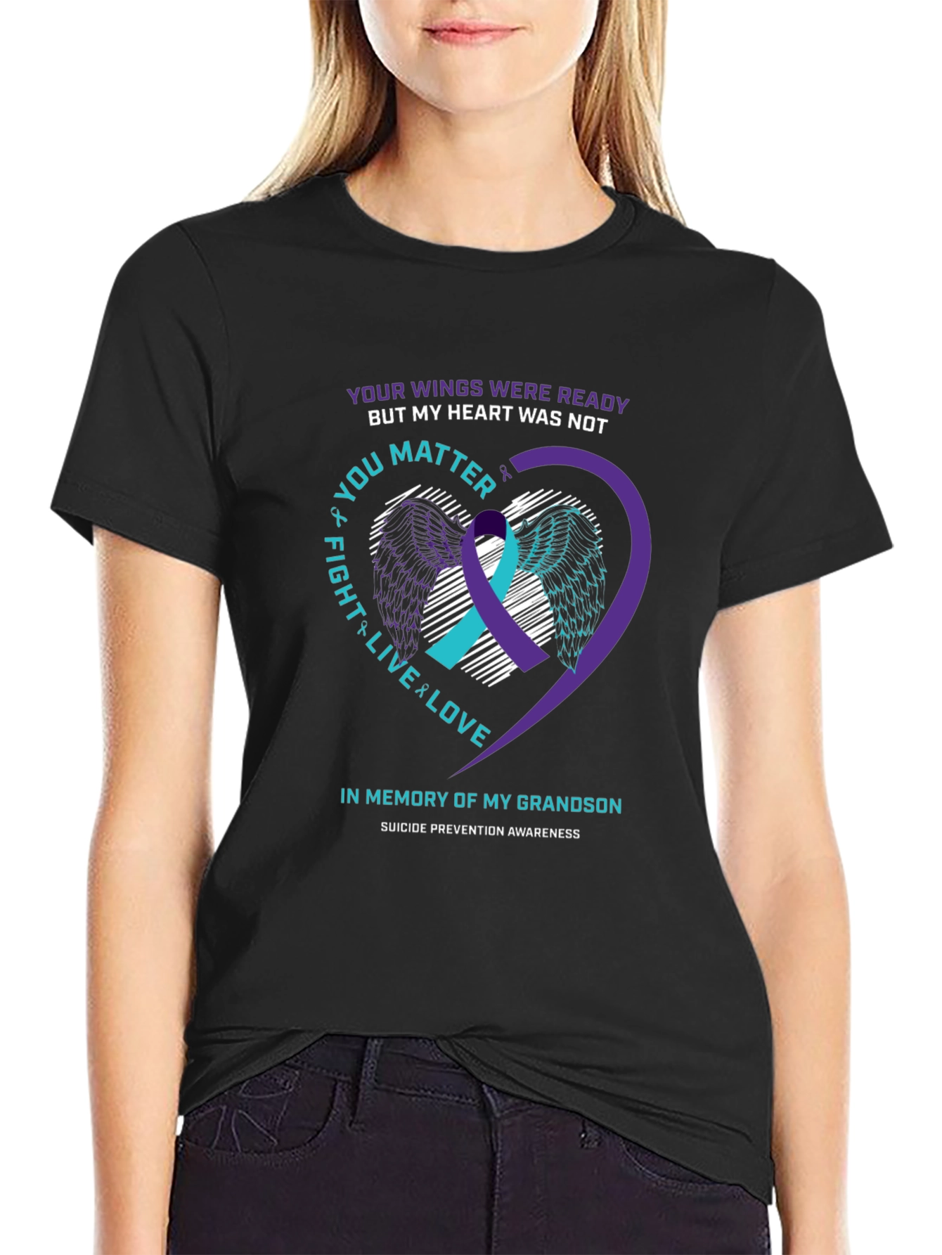 Suicide Prevention Awareness T-Shirt - Grandson Memorial