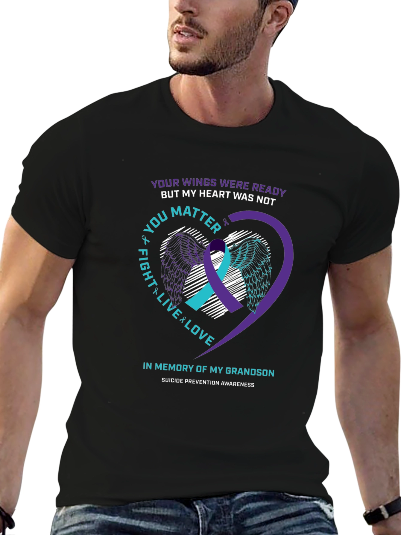 Suicide Prevention Awareness T-Shirt - Grandson Memorial