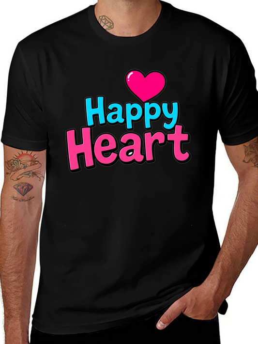 Happy Heart Graphic Print T-Shirt