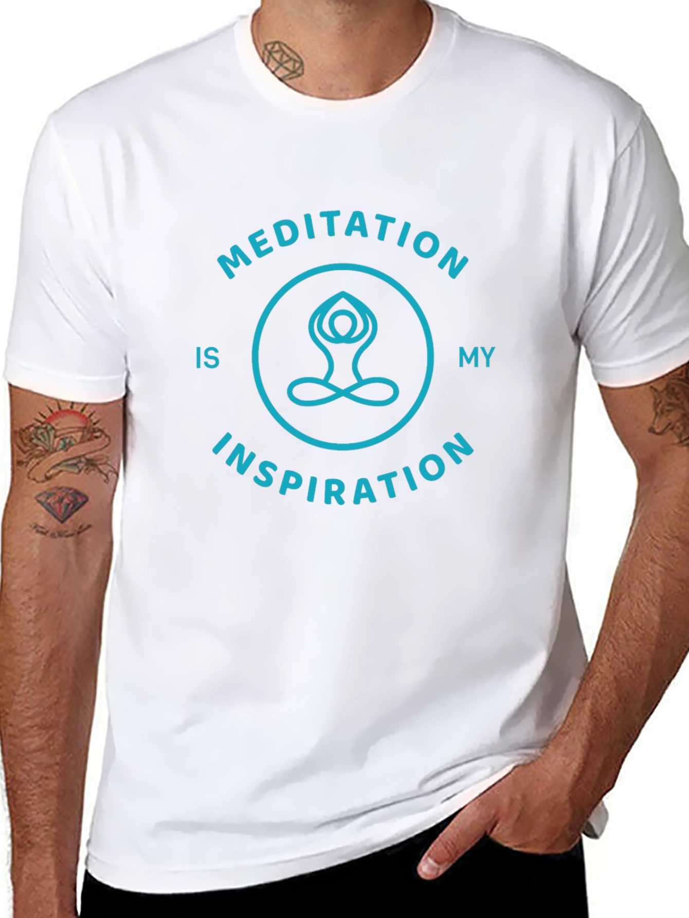 Meditation Inspiration Black T-Shirt