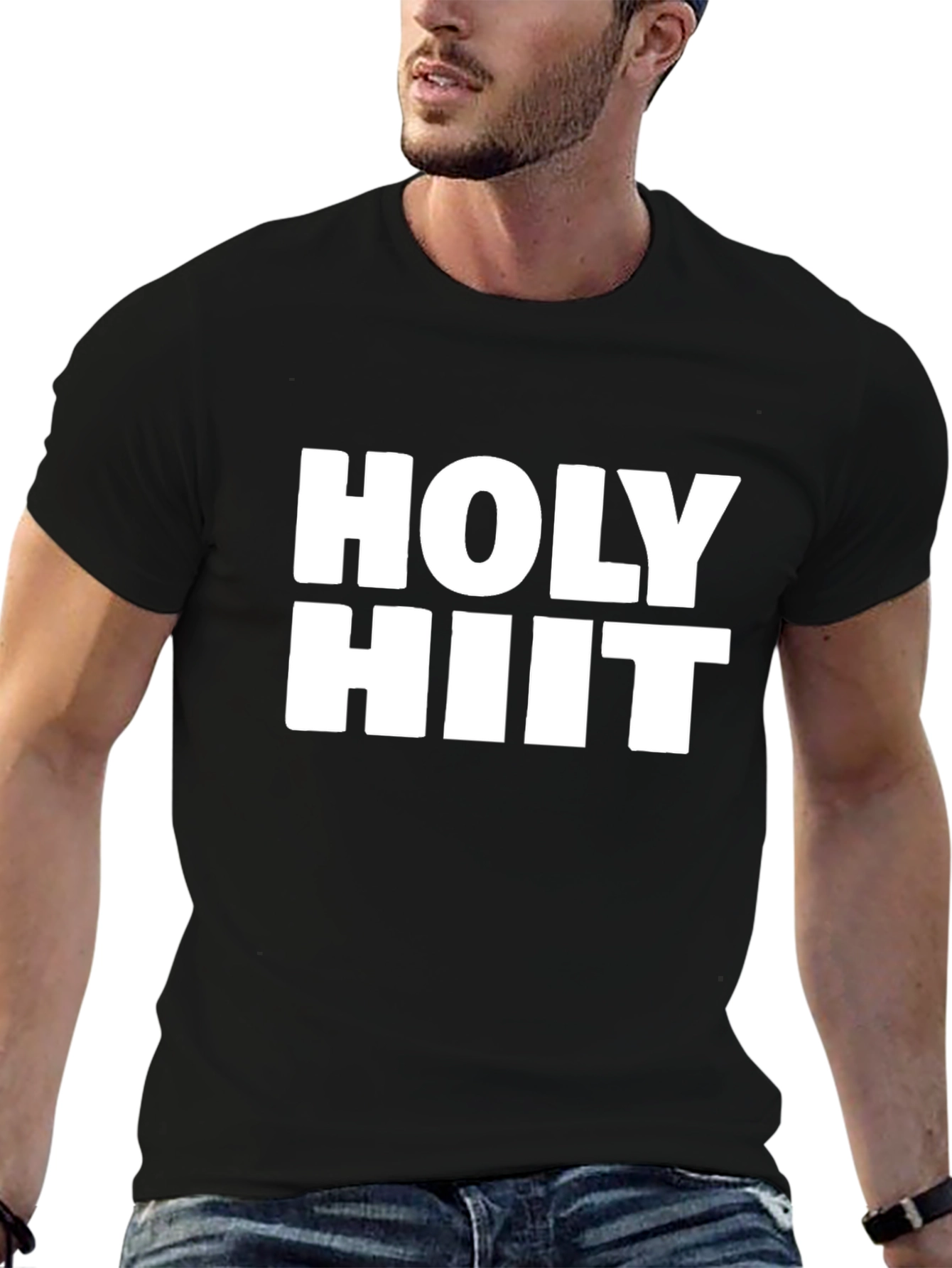 Holy HIIT Black T-Shirt - Workout Gym Tee