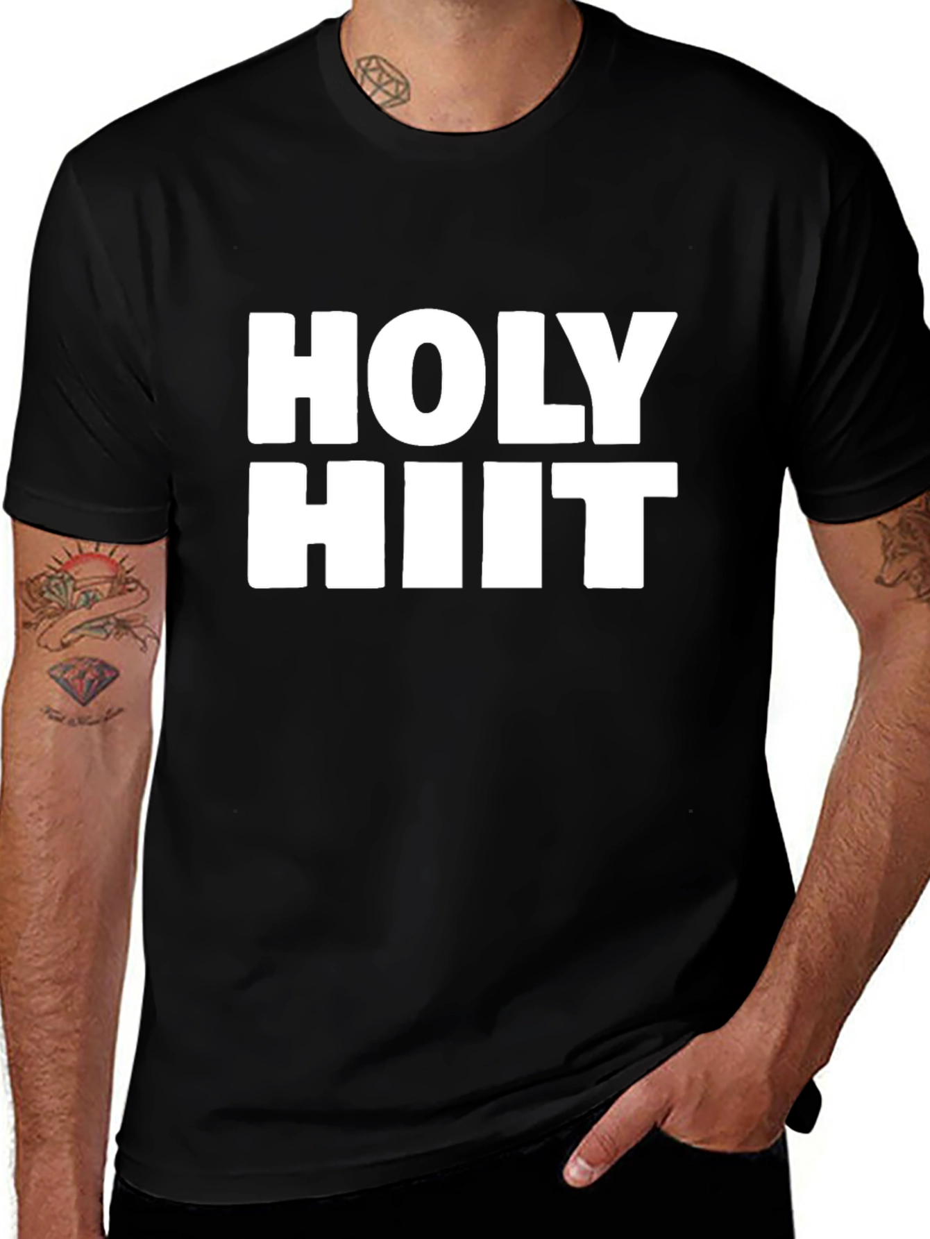 Holy HIIT Black T-Shirt - Workout Gym Tee