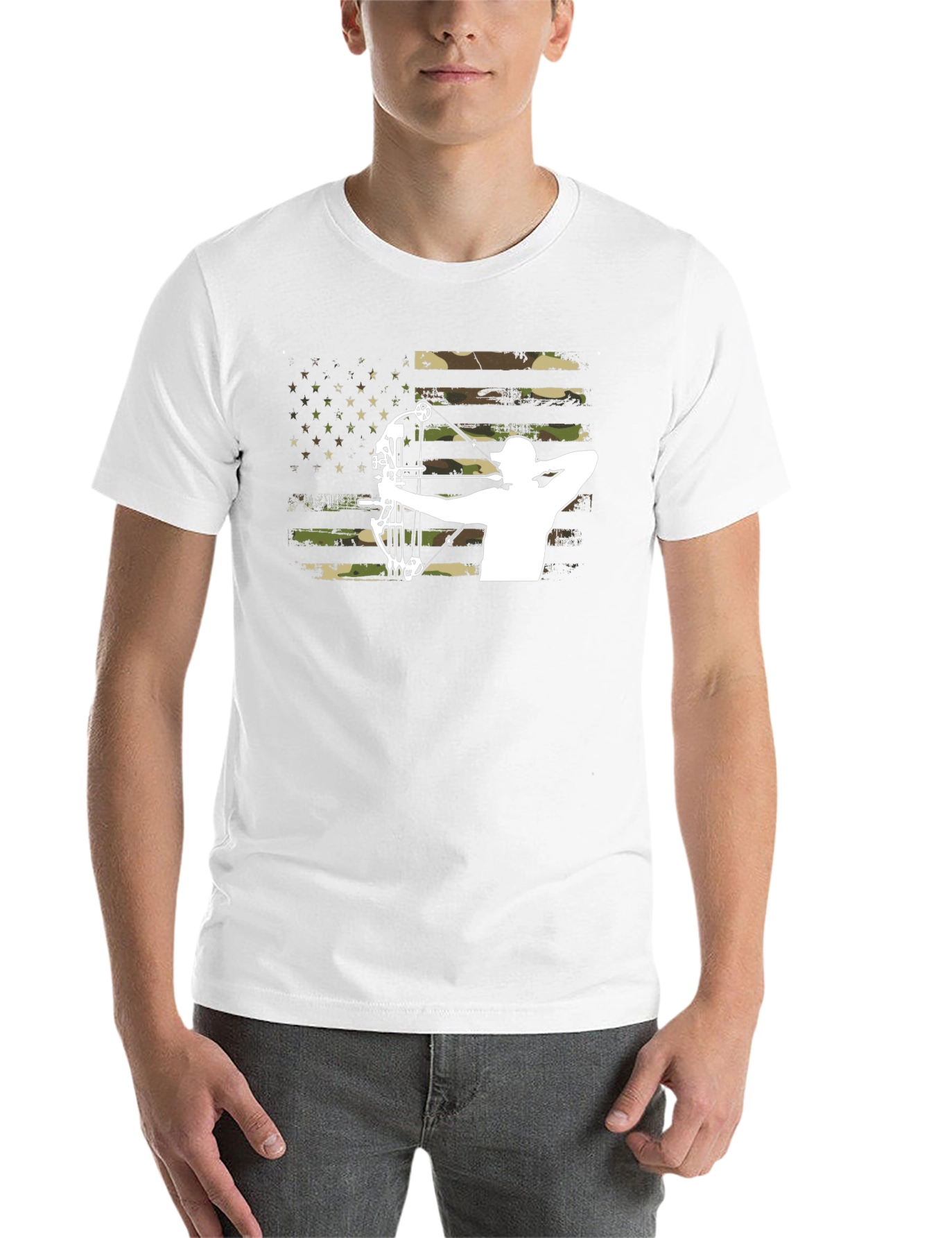Camouflage American Flag Archer T-Shirt