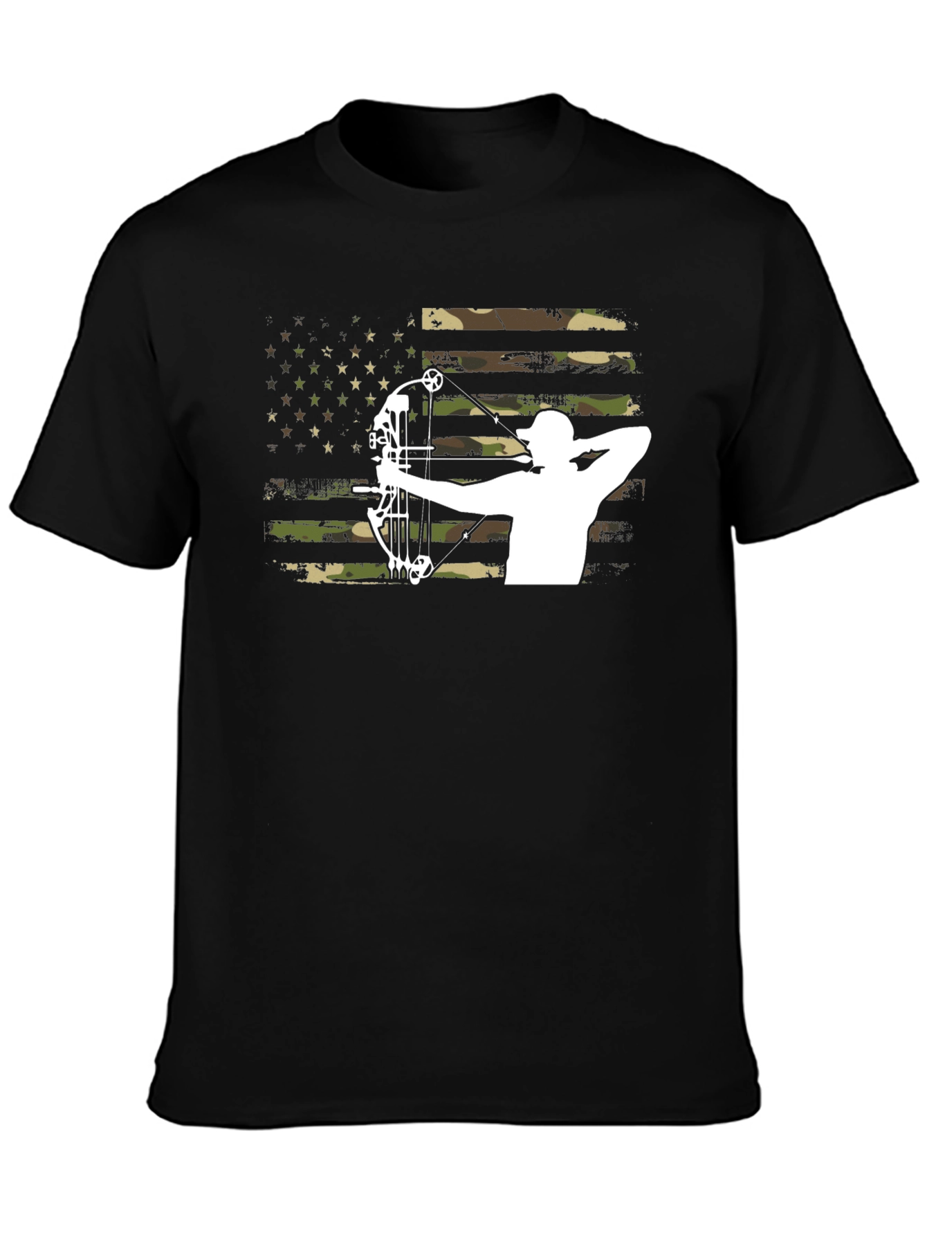 Camouflage American Flag Archer T-Shirt