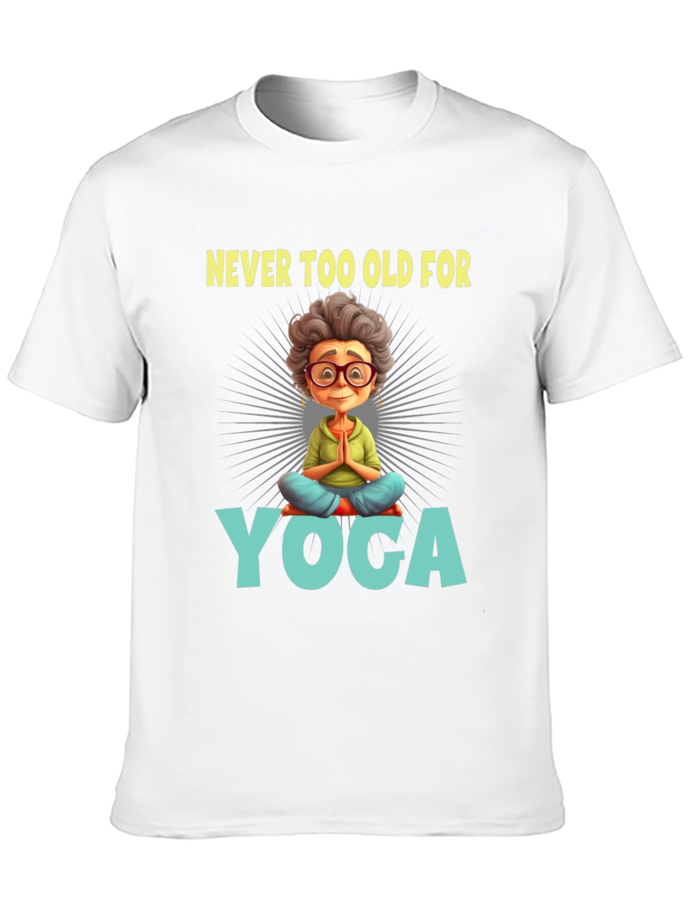 Never Too Old for Yoga Graphic Tee
