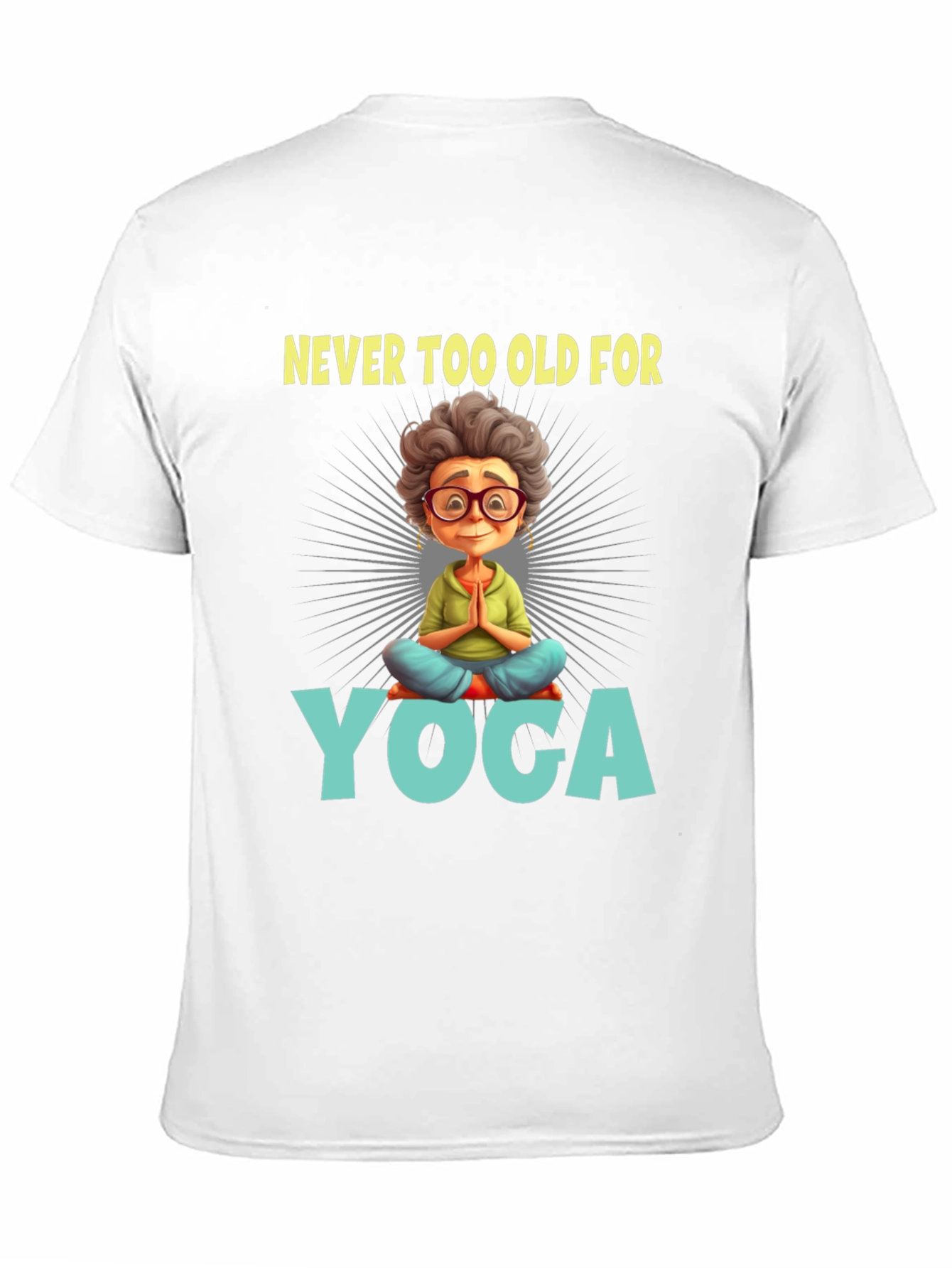 Never Too Old for Yoga Graphic Tee