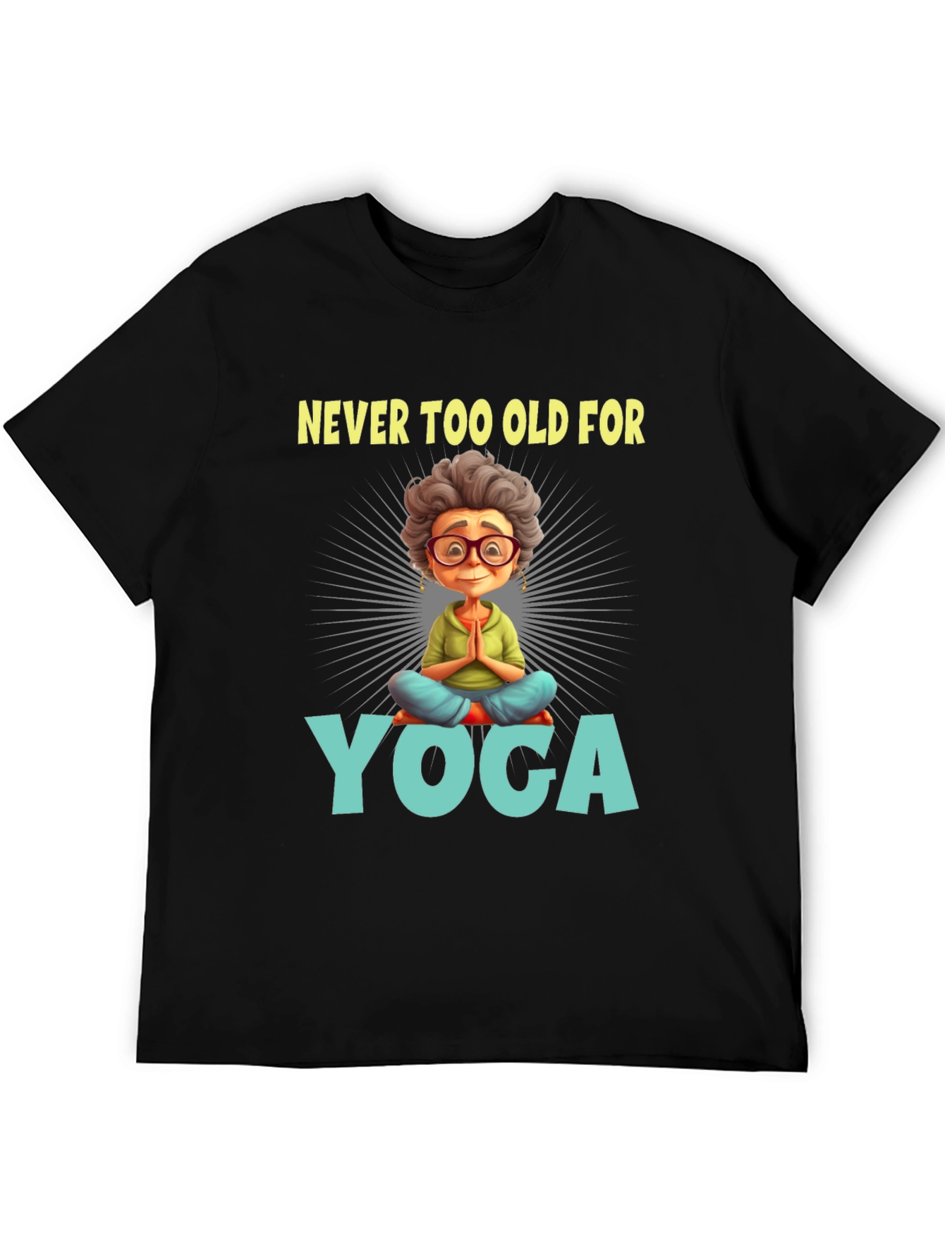 Never Too Old for Yoga Graphic Tee