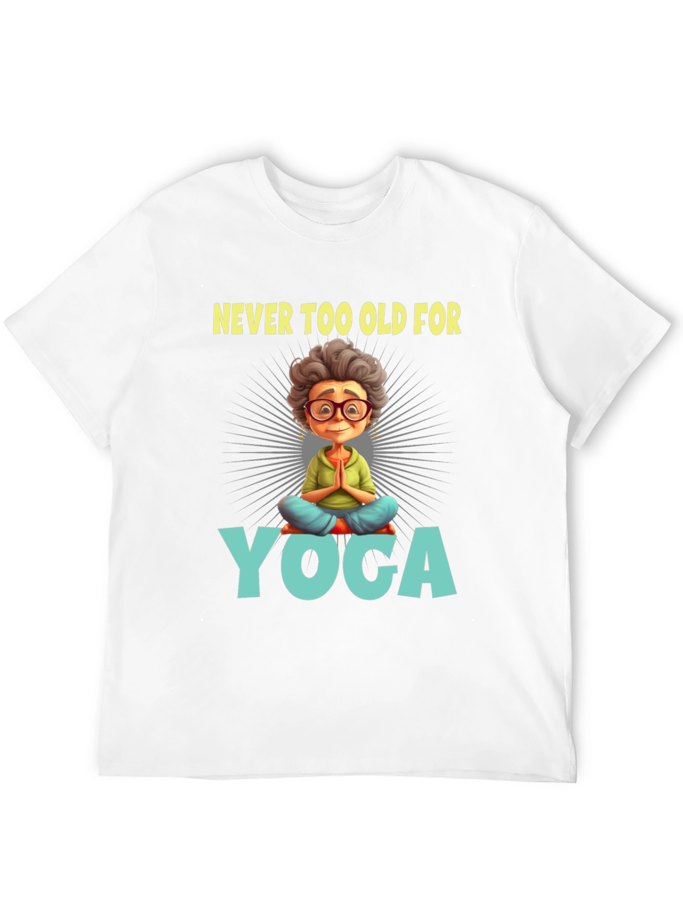 Never Too Old for Yoga Graphic Tee