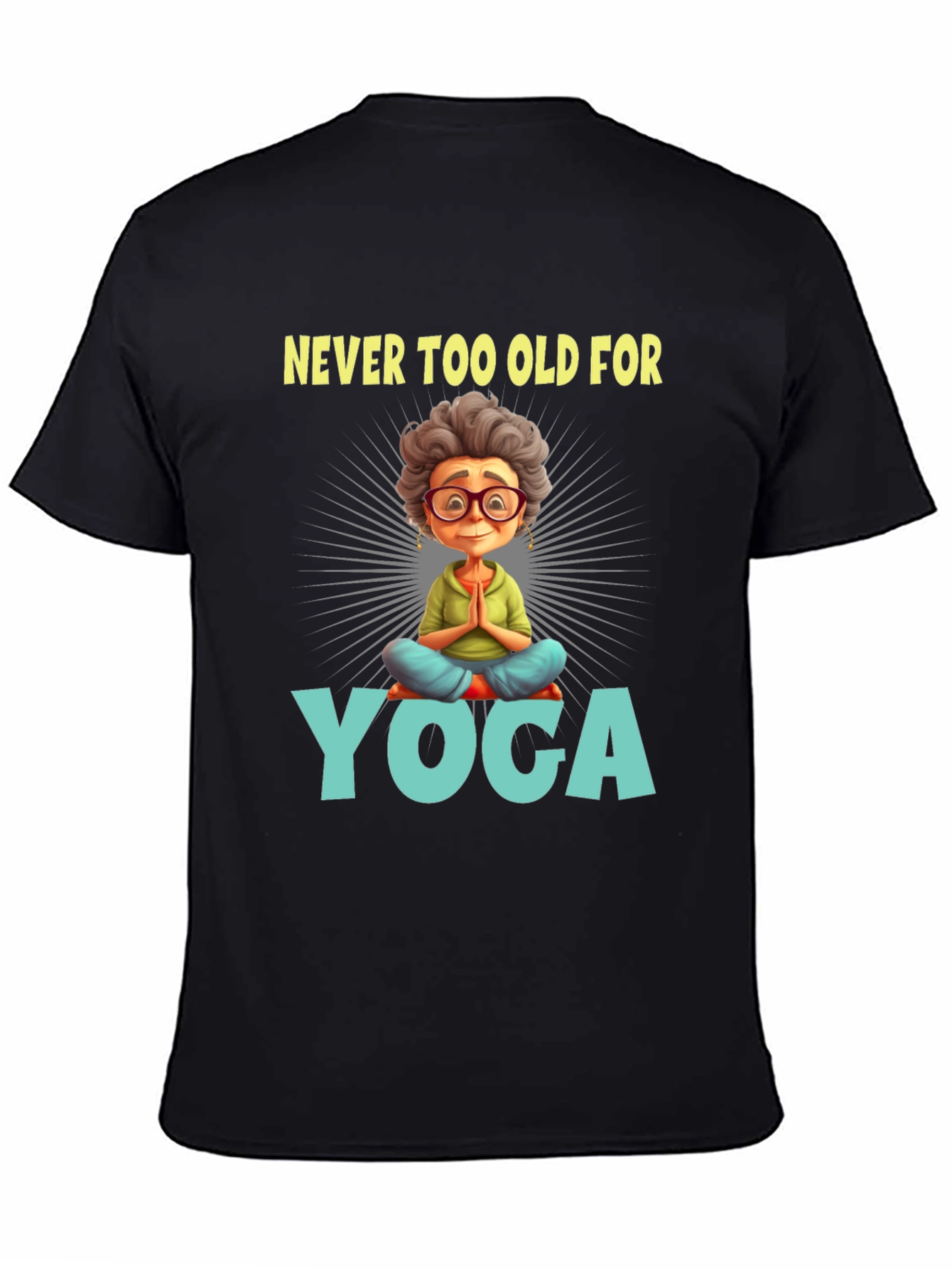 Never Too Old for Yoga Graphic Tee