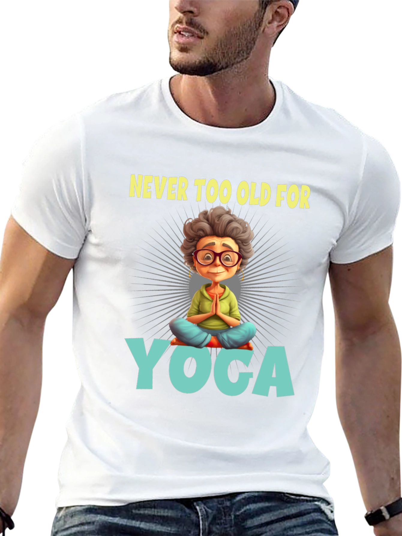 Never Too Old for Yoga Graphic Tee