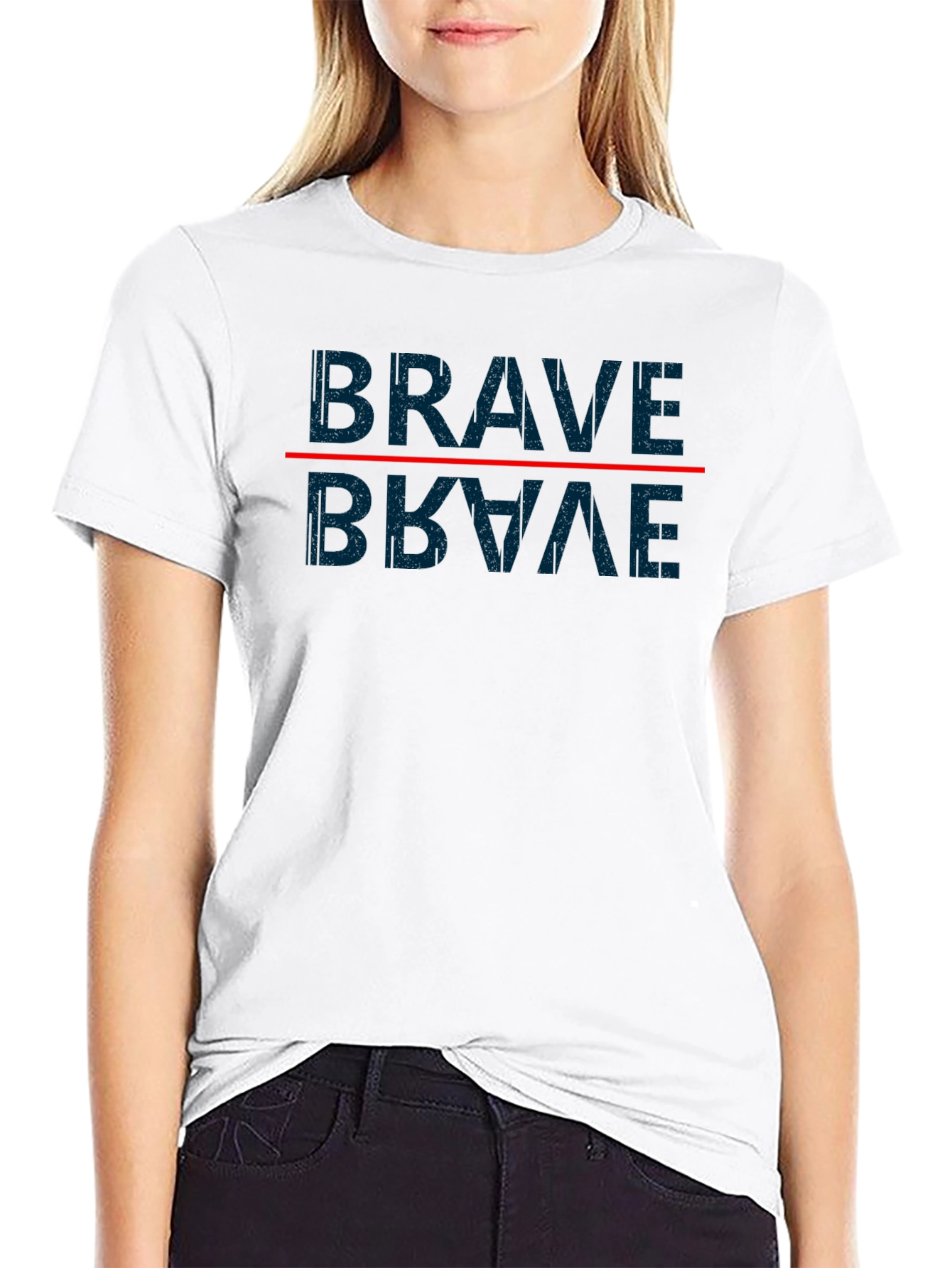 Brave Mirror Image Graphic T-Shirt