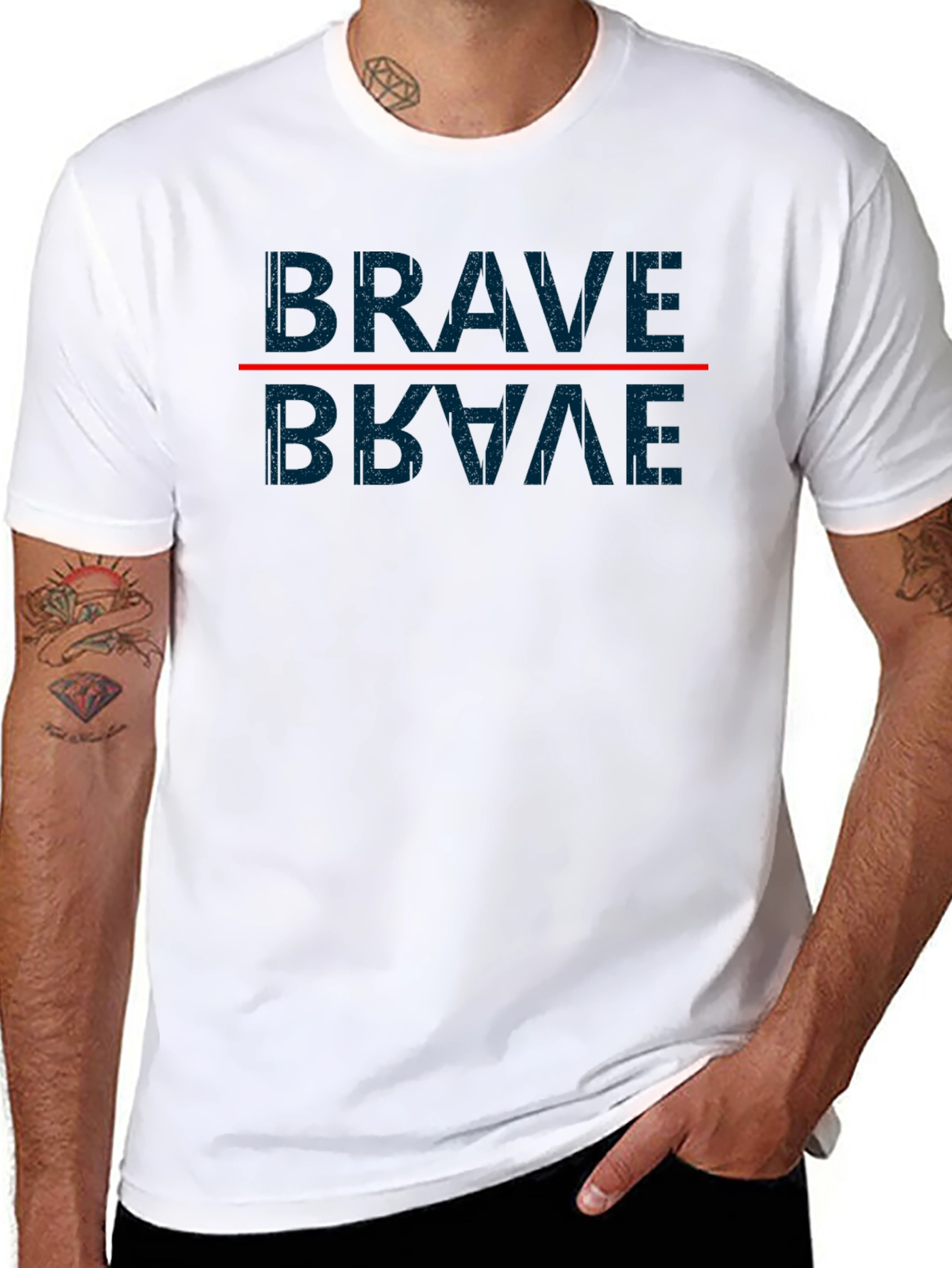Brave Mirror Image Graphic T-Shirt