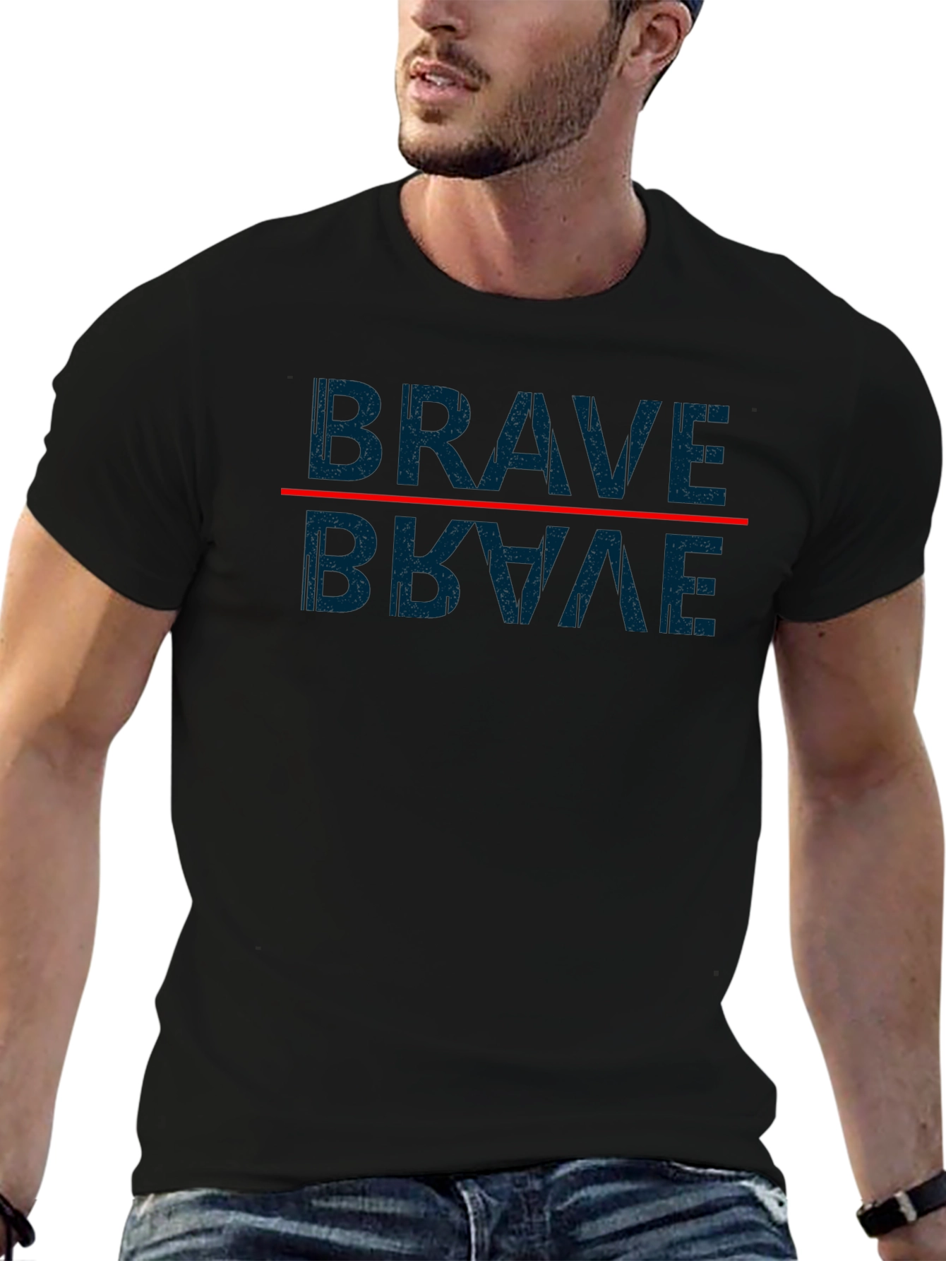 Brave Mirror Image Graphic T-Shirt