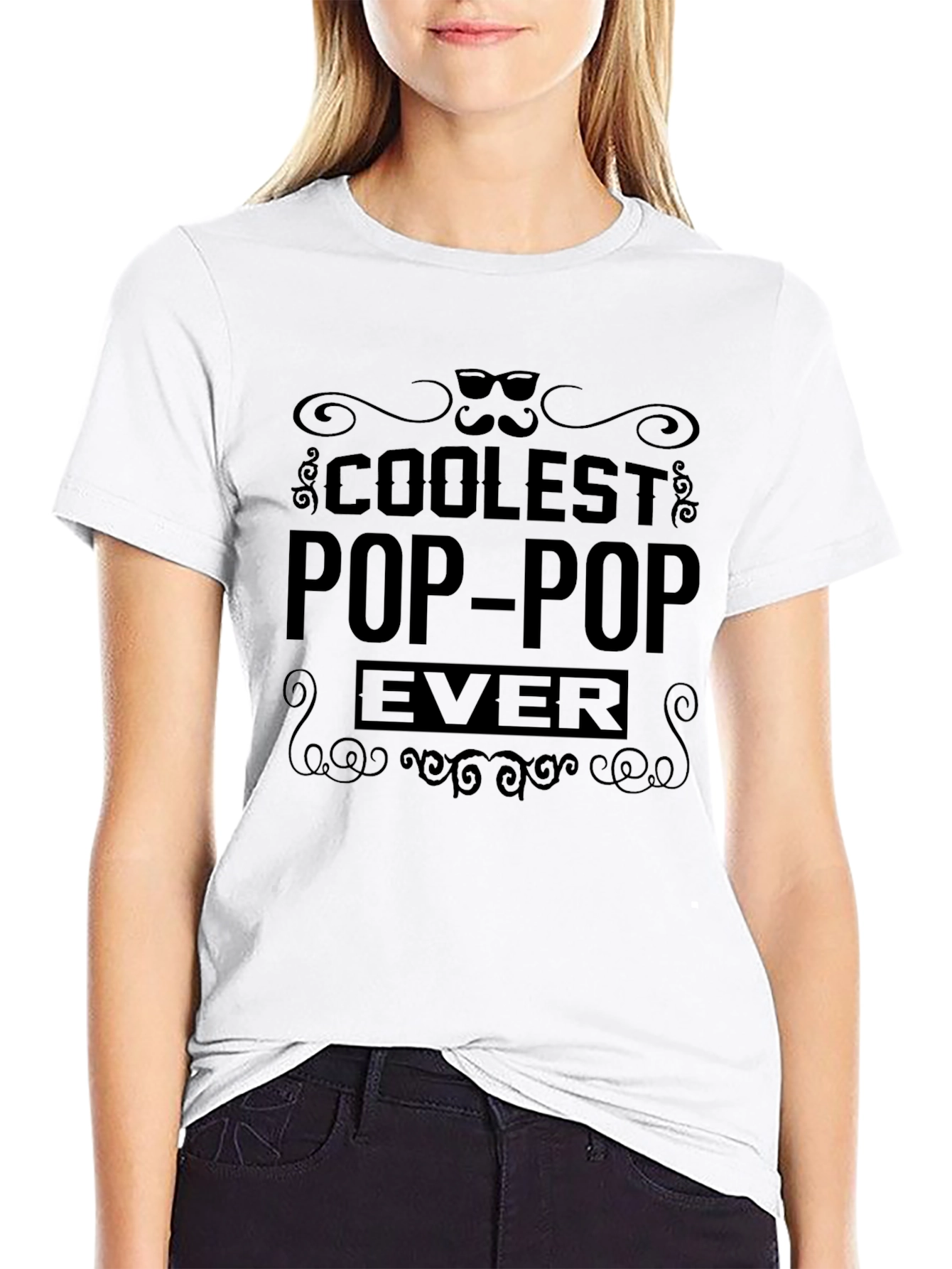 Coolest Pop-Pop Ever Black T-Shirt