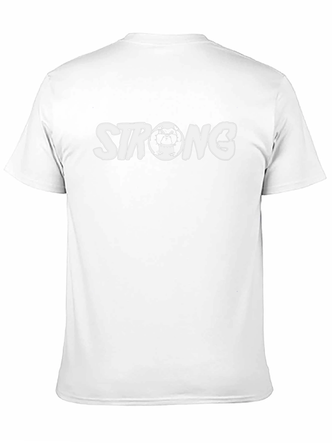 Strong Bulldog Graphic Tee - Black Cotton Comfort