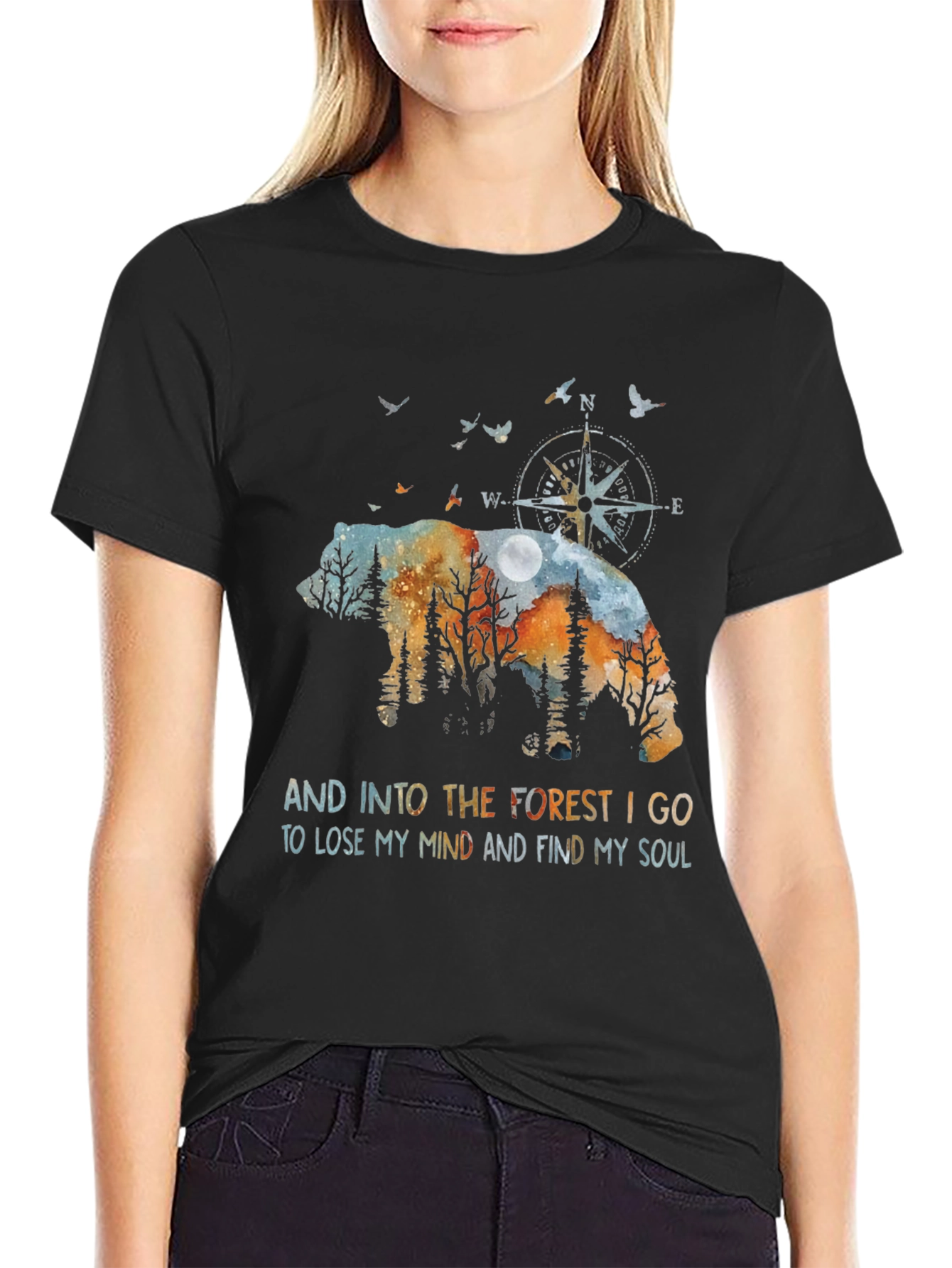 Forest Bear Graphic T-Shirt