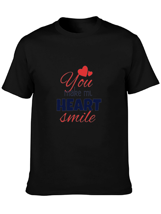 Heart Smile Black Graphic Tee
