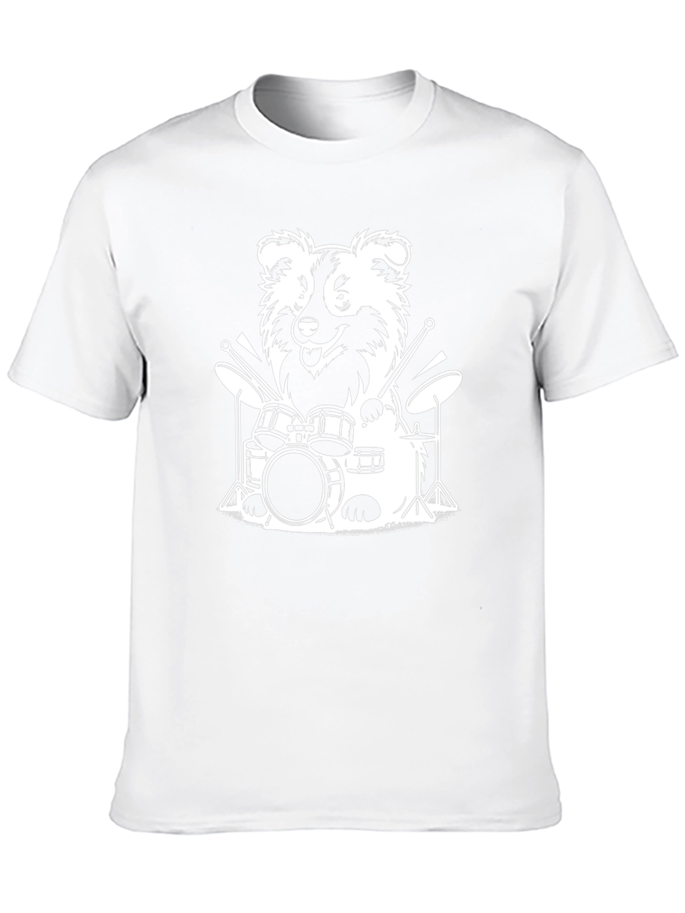 Dog Drummer T-Shirt - Rocking Pet Graphic Tee