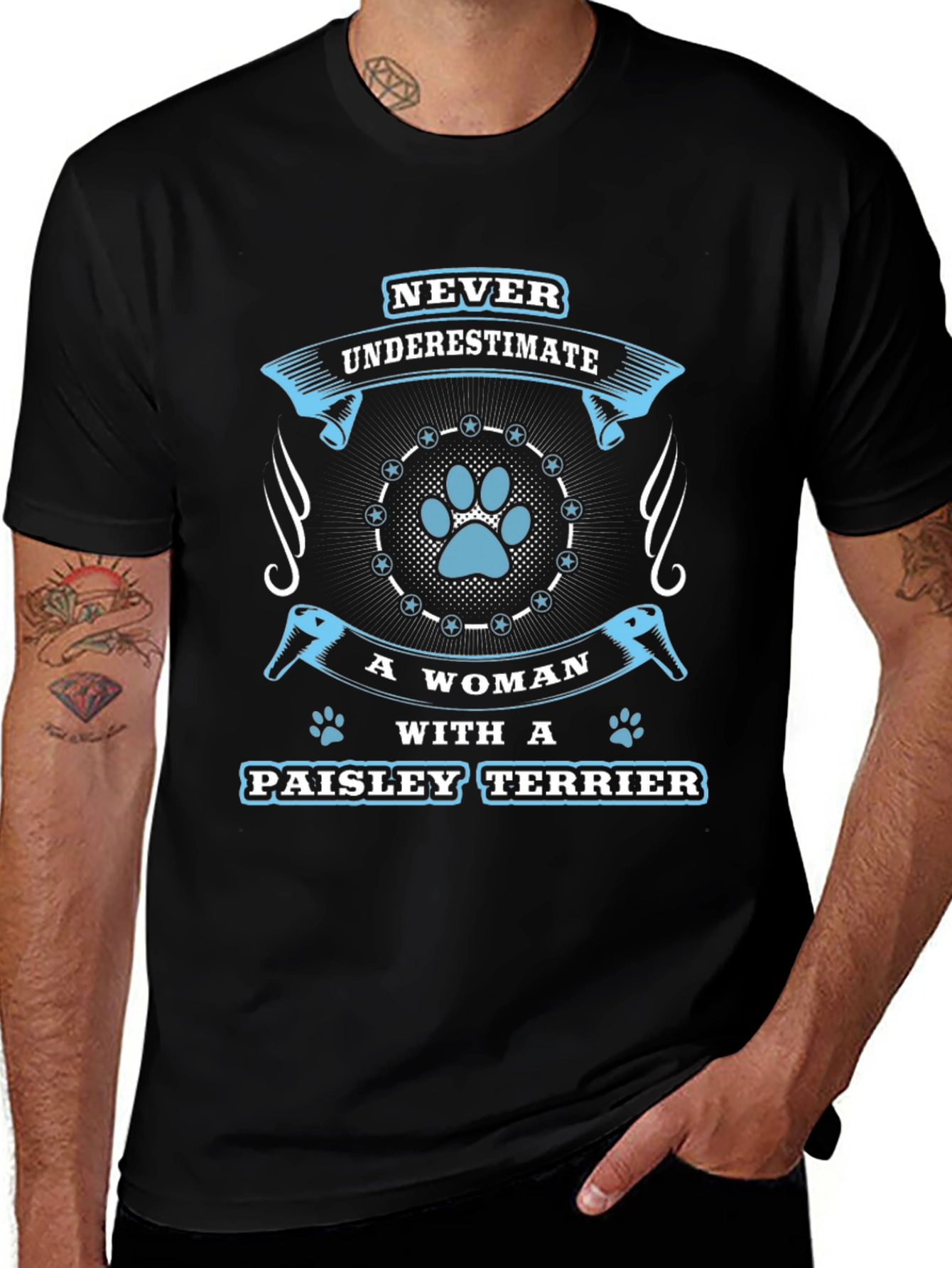 Paisley Terrier Womans T-Shirt