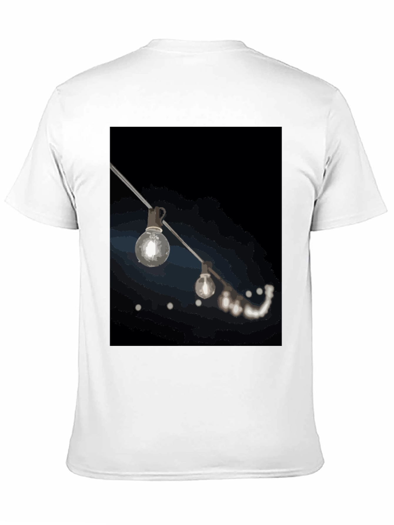 String Lights Graphic Black T-Shirt