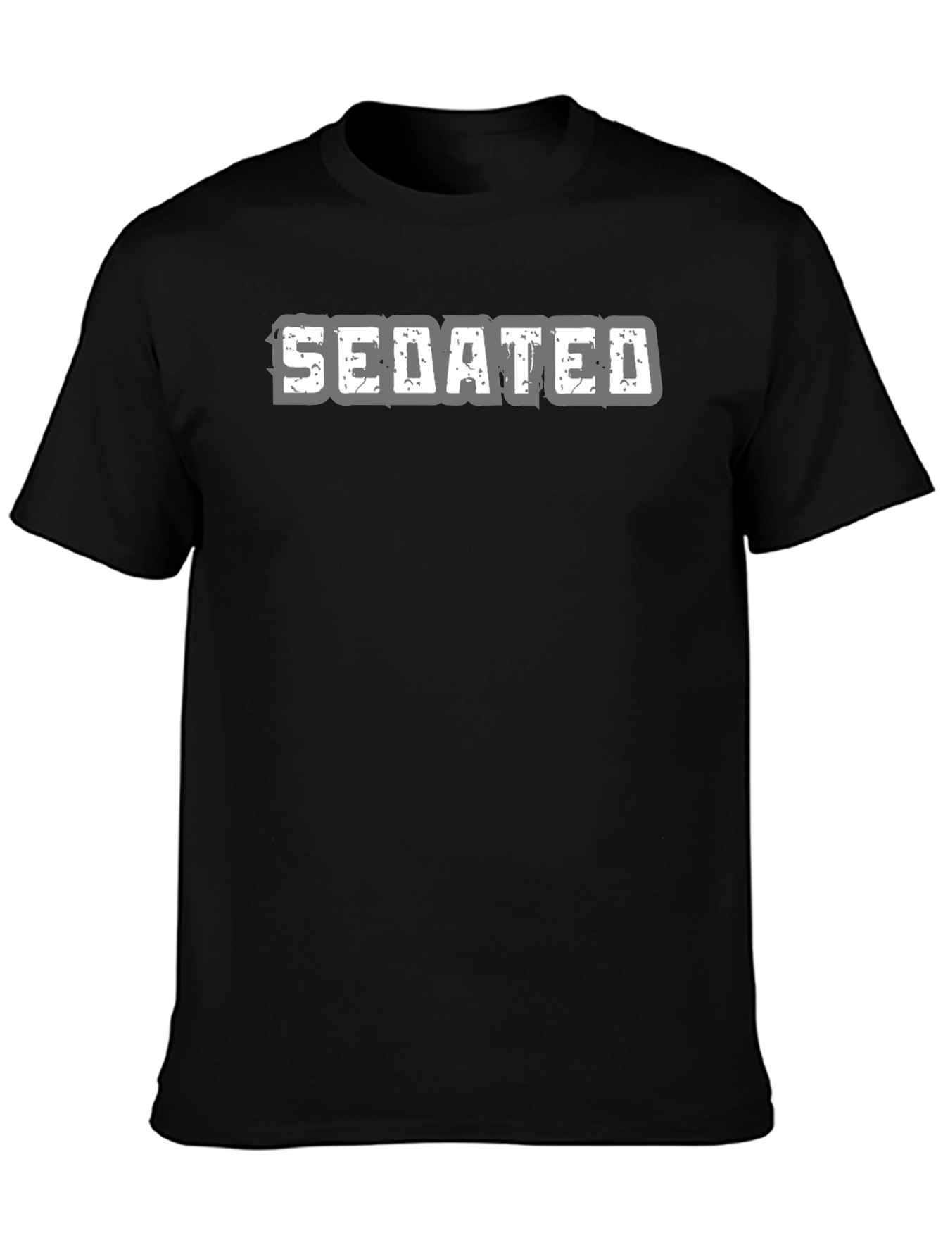 Sedated Graphic Print Black T-Shirt