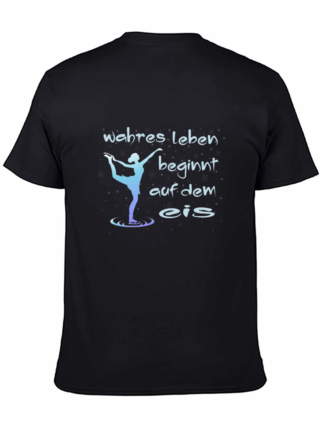 Wahres Leben Beginnt Ice Skating T-Shirt