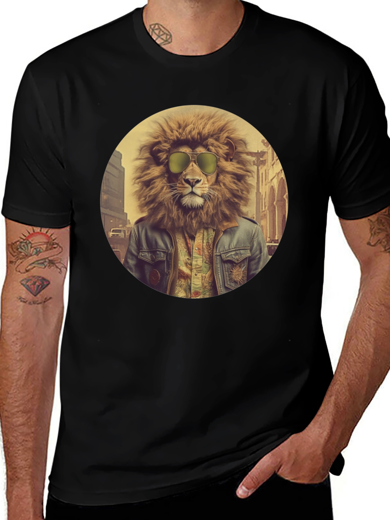 Cool Lion Graphic Tee - Street Style