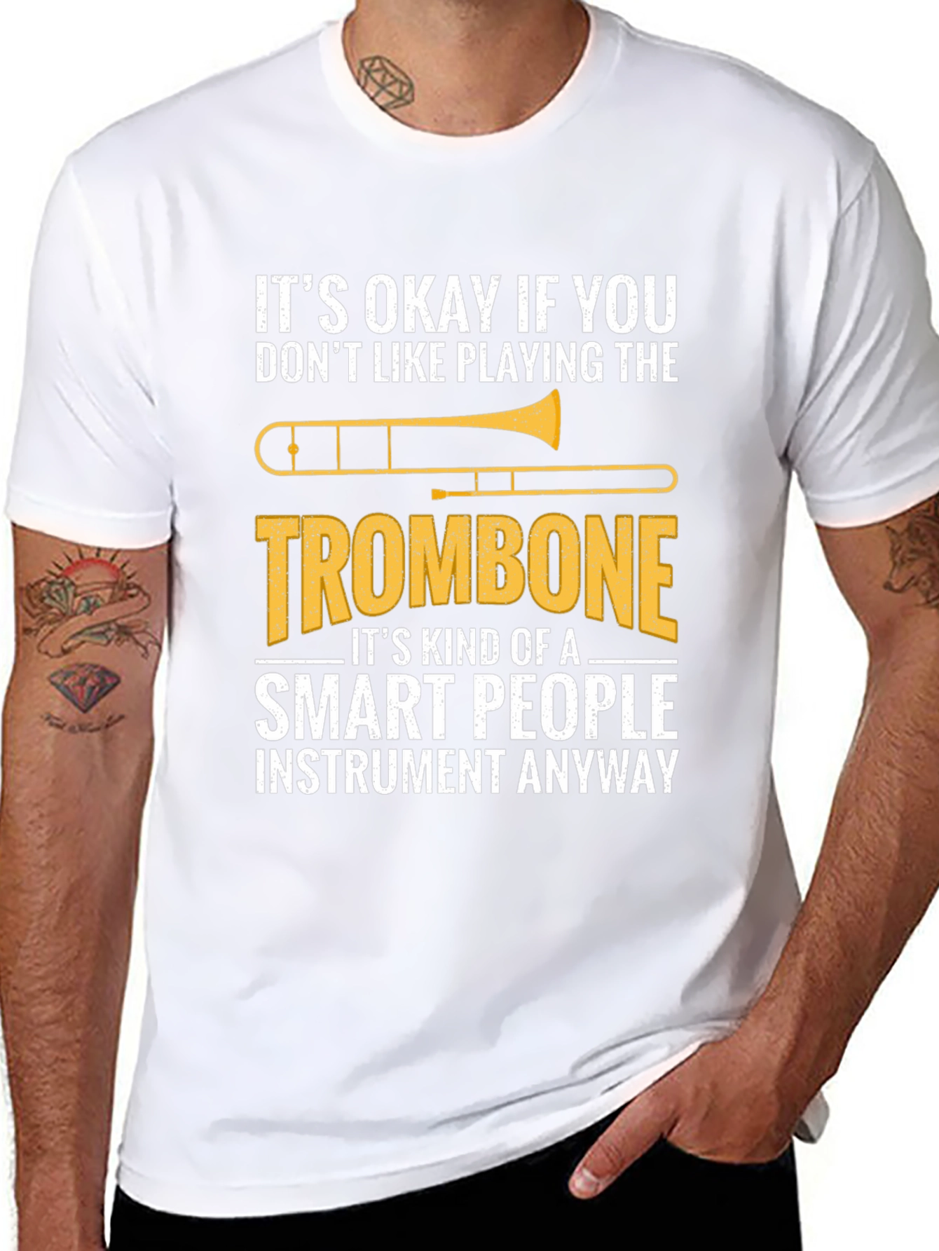 Smart People Trombone T-Shirt - Funny Musician Tee