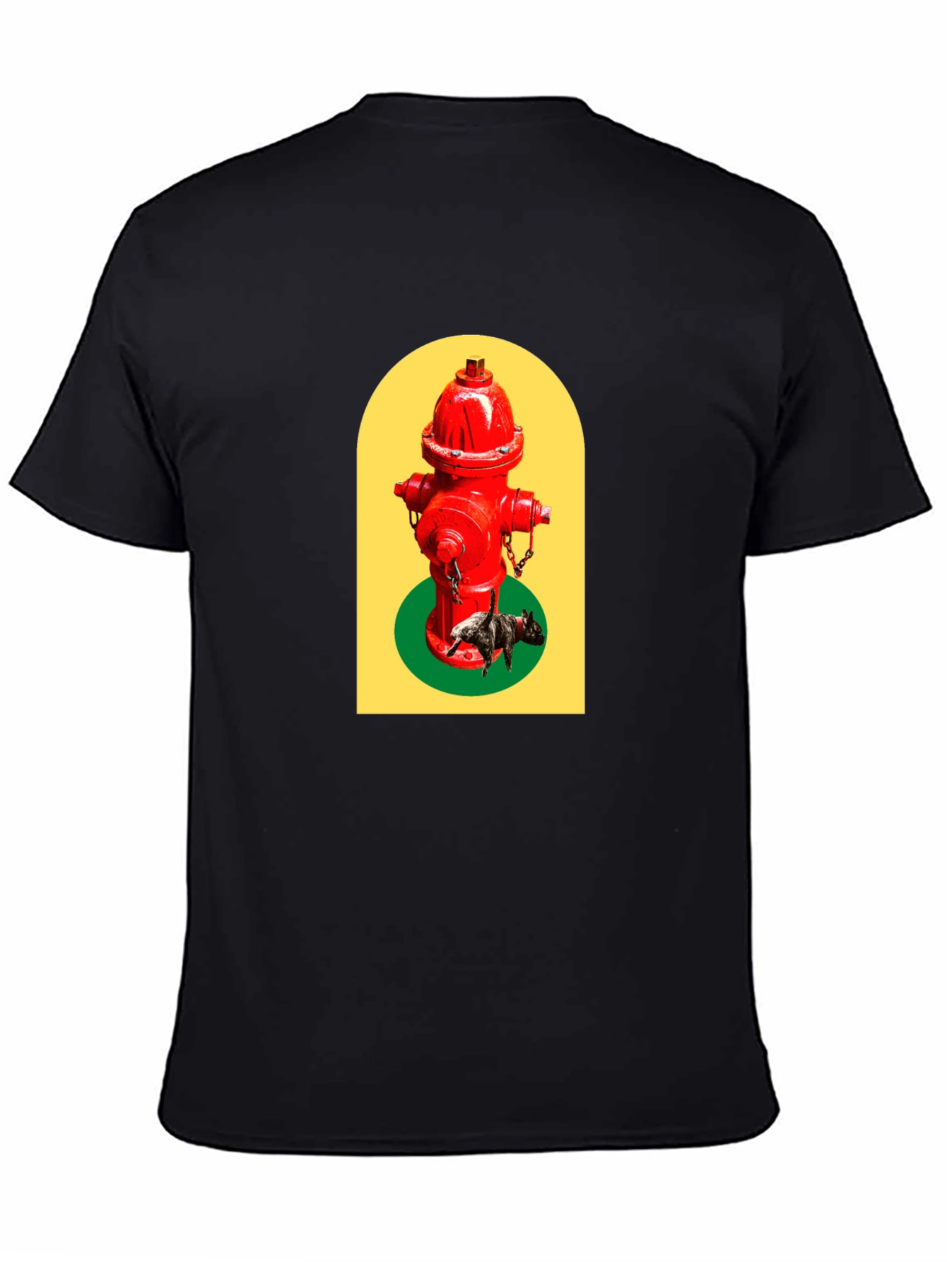 Funky Fire Hydrant Dog Graphic T-Shirt