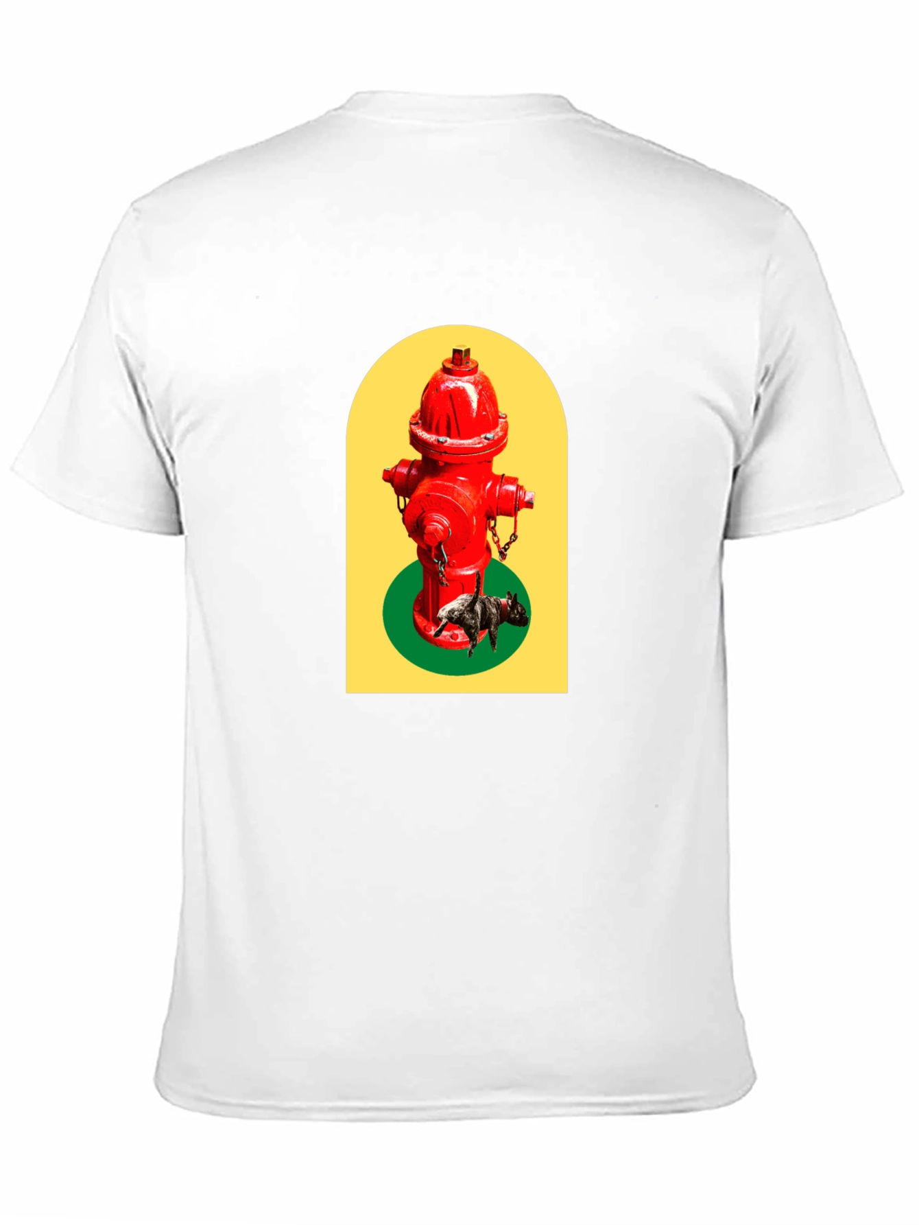 Funky Fire Hydrant Dog Graphic T-Shirt