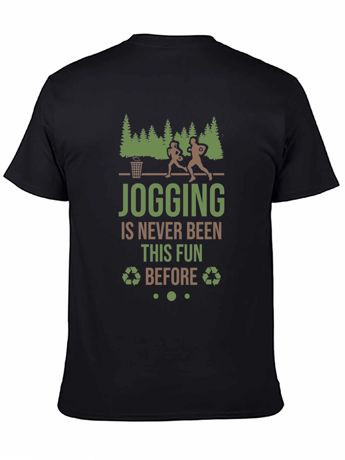 Jogging Fun Graphic Tee - Eco-Friendly Style