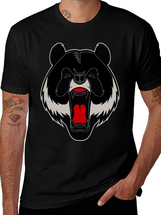 Grizzly Bear Graphic Tee - Bold Black T-Shirt
