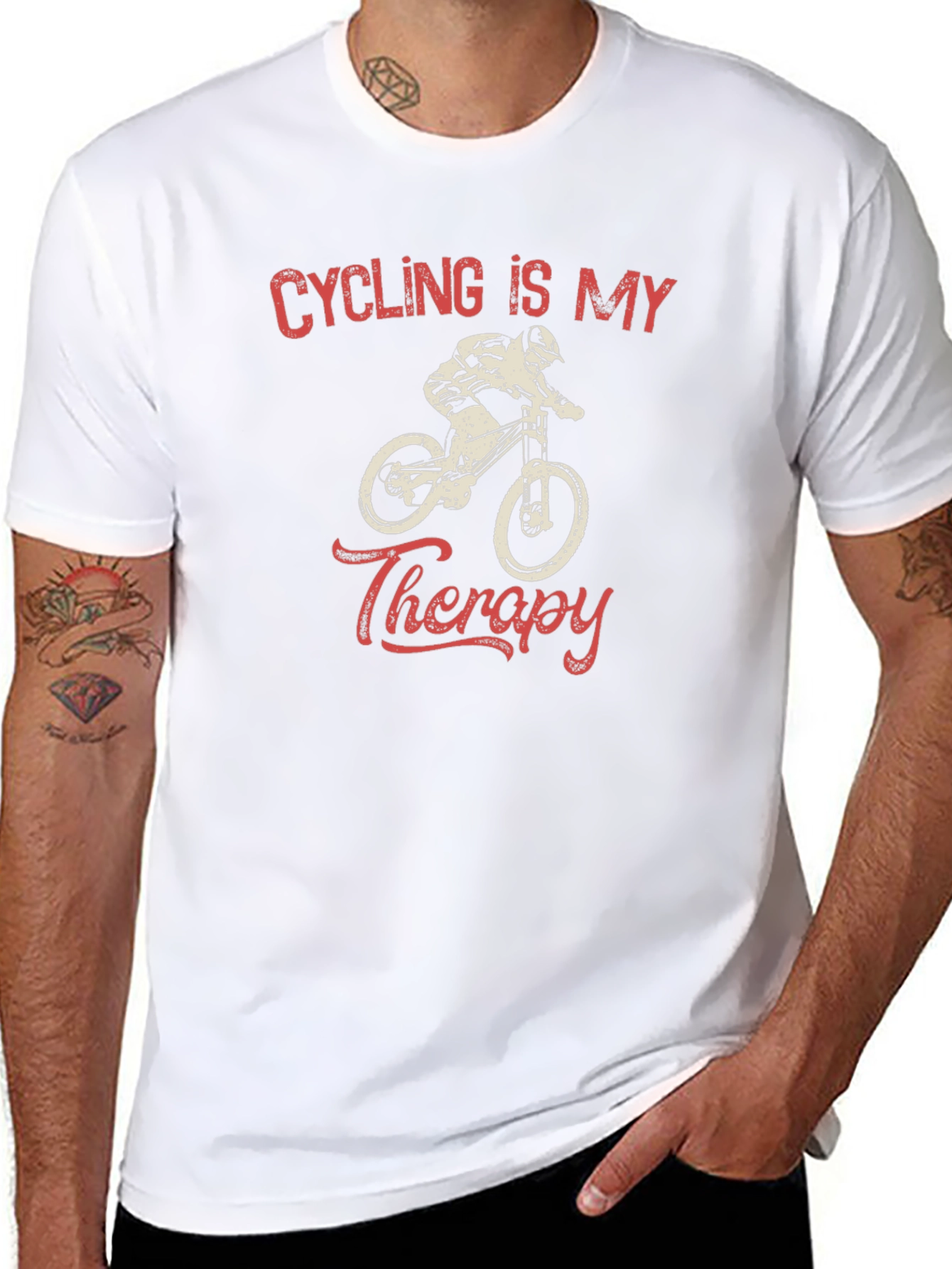 Cycling Is My Therapy Graphic Tee