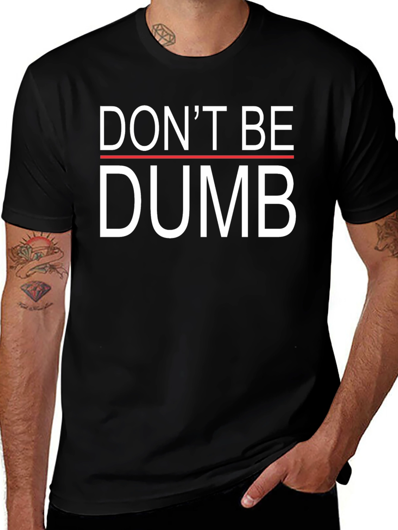 Dont Be Dumb Graphic Tee - Black