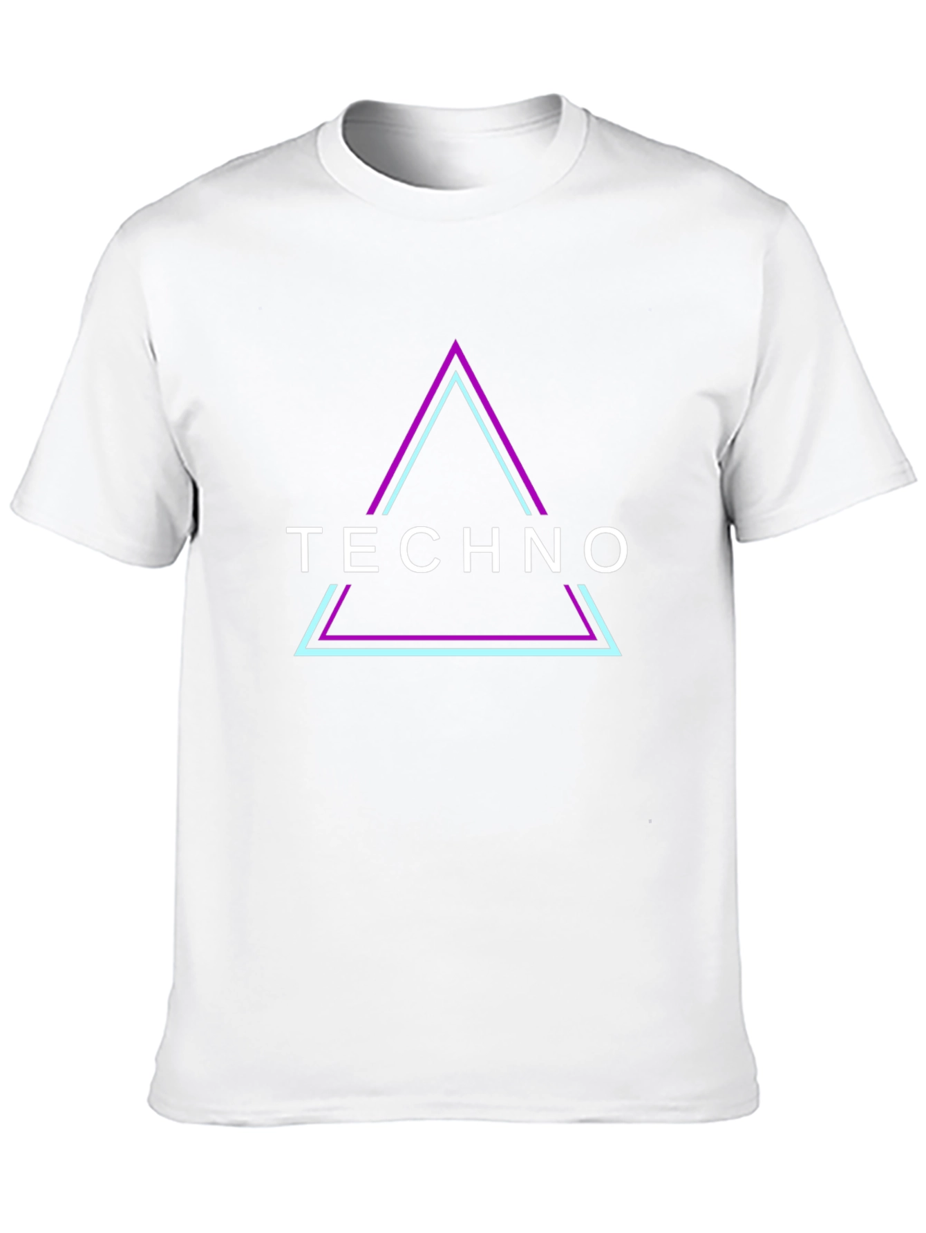 Techno Triangle Graphic Black T-Shirt