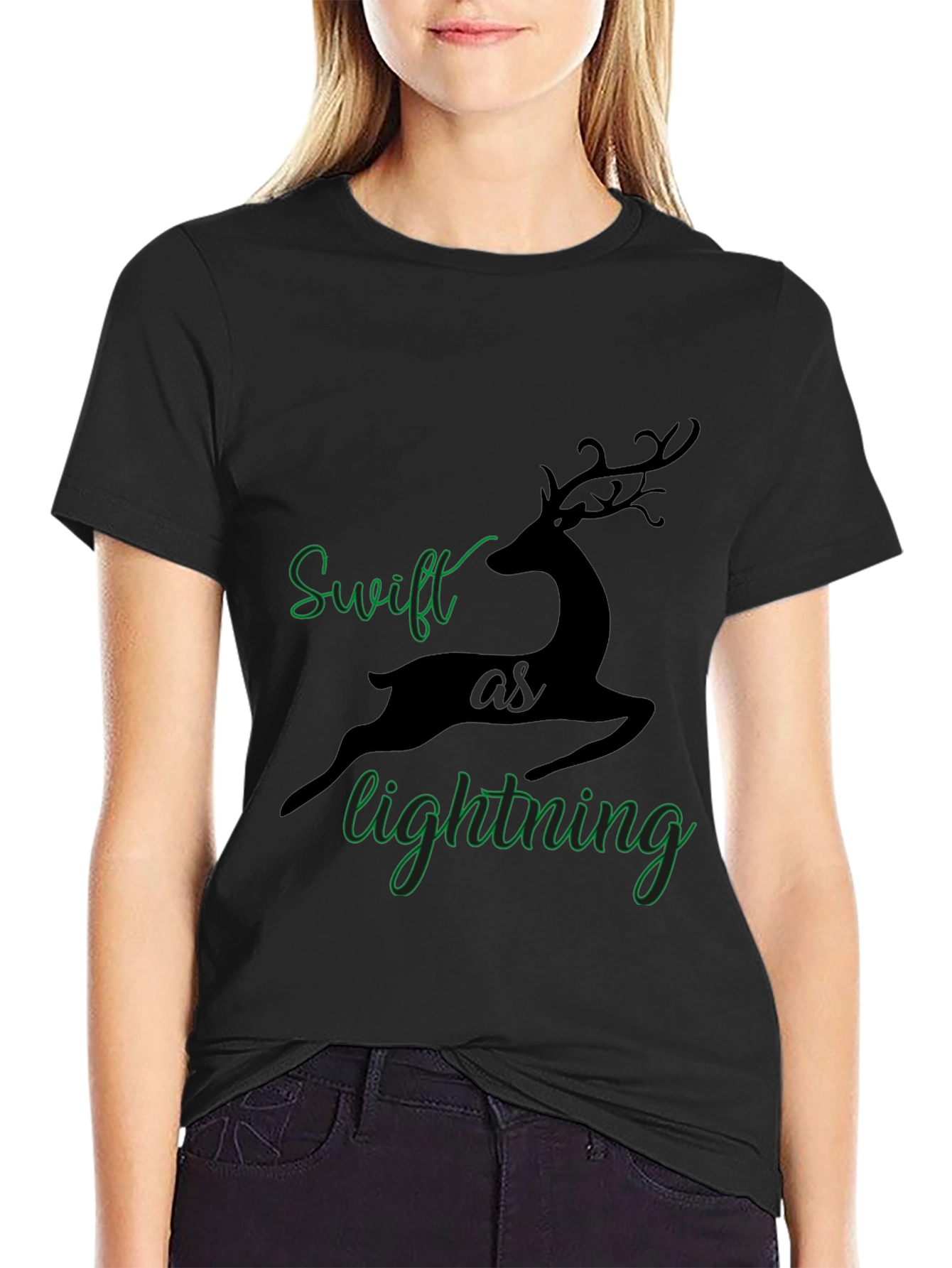 Swift as Lightning Deer Graphic Tee