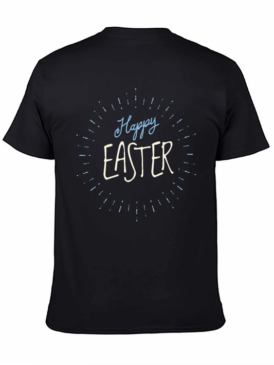 Happy Easter T-Shirt Black Casual Tee