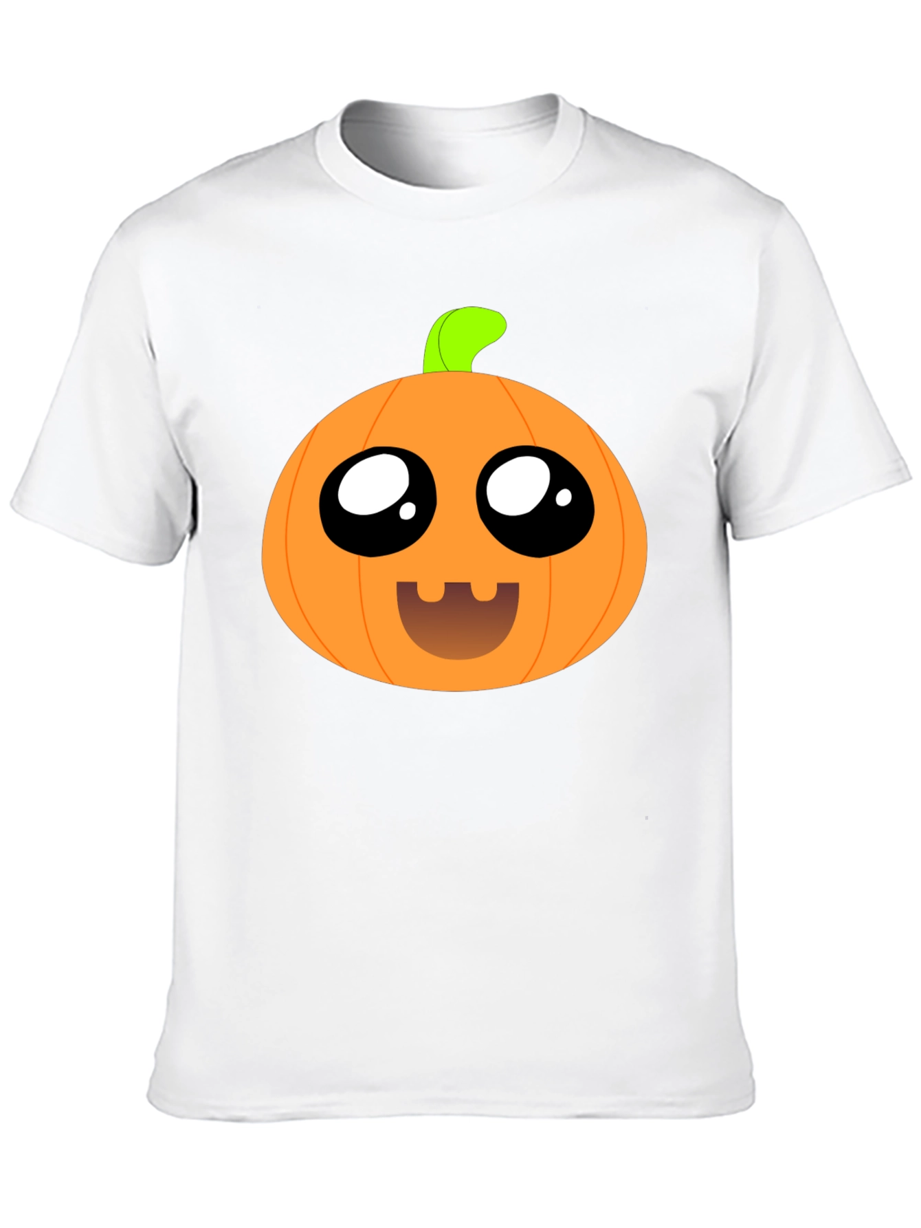 Cute Pumpkin Face Black T-Shirt