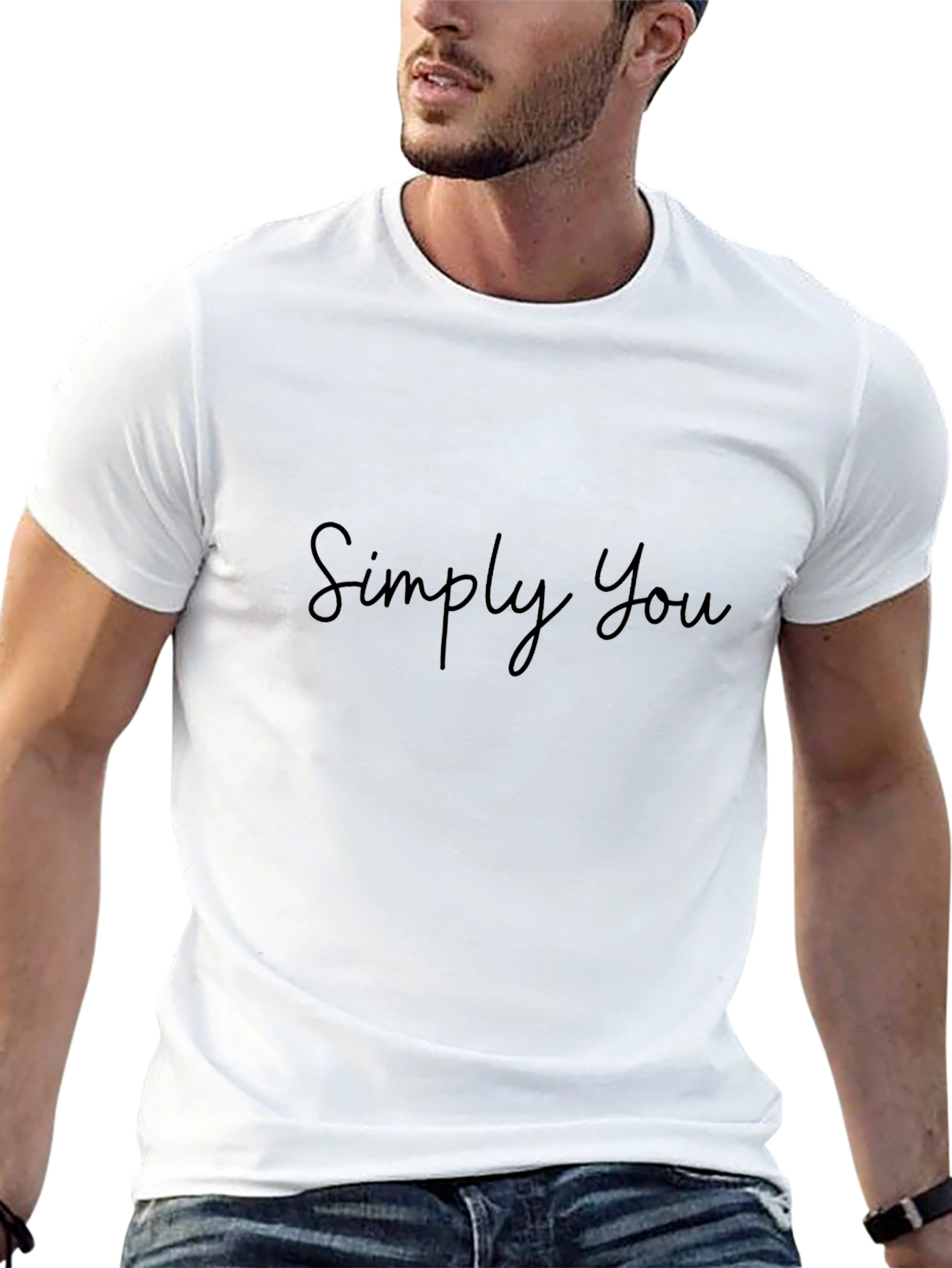 Simply You Black T-Shirt - Stylish Casual Wear