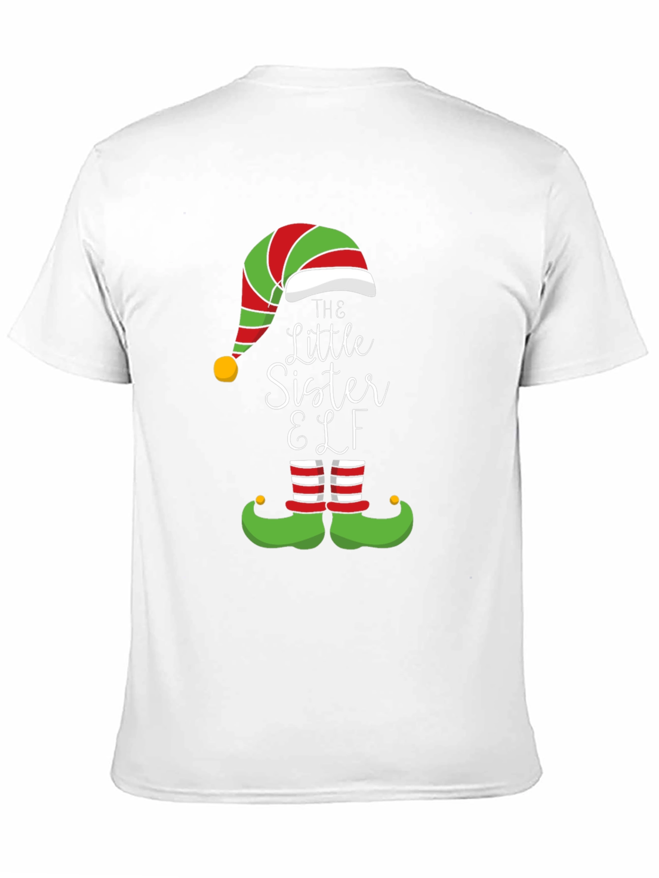 Little Sister Elf Christmas T-Shirt
