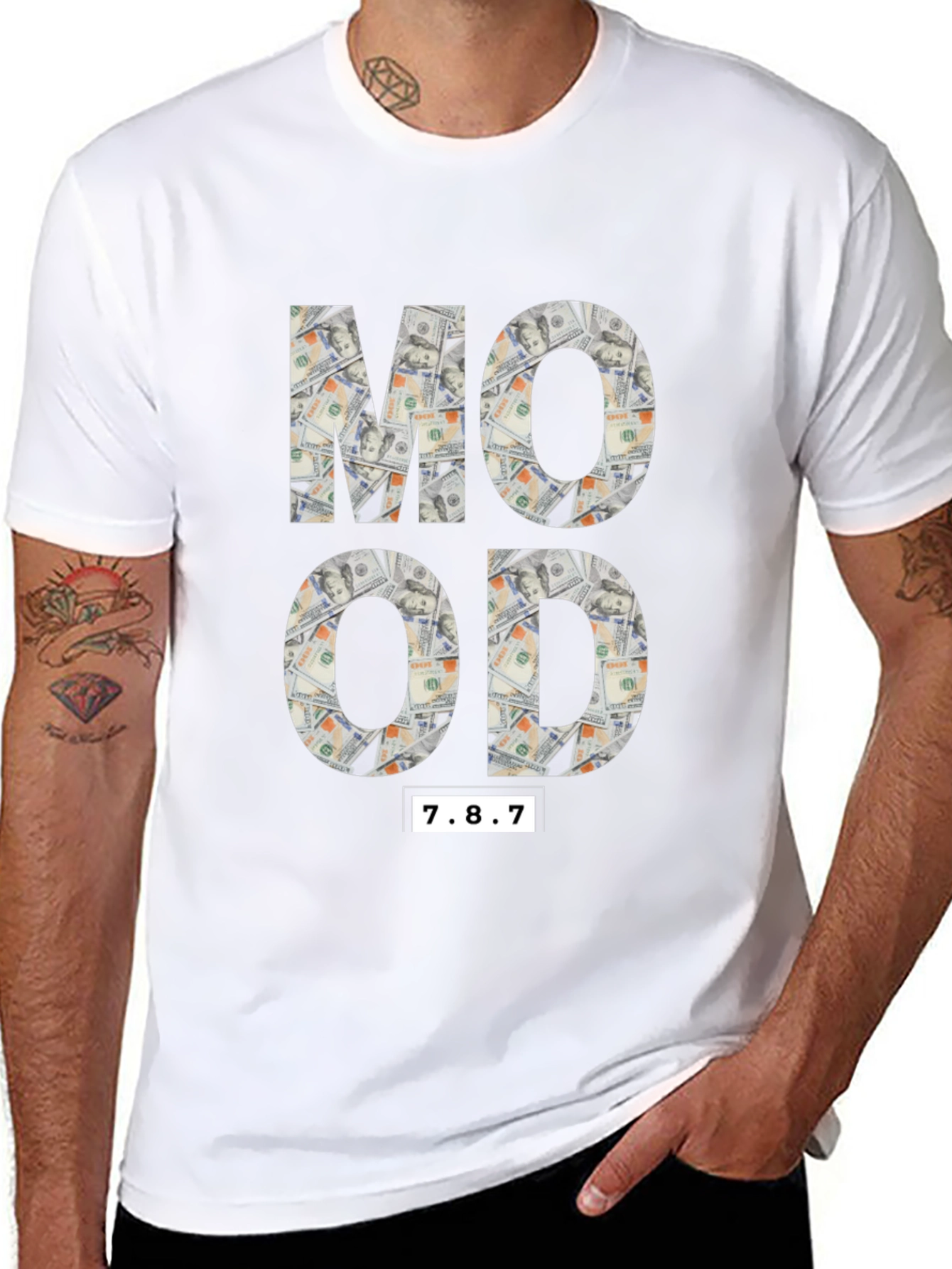 Money Mood Black Graphic T-Shirt